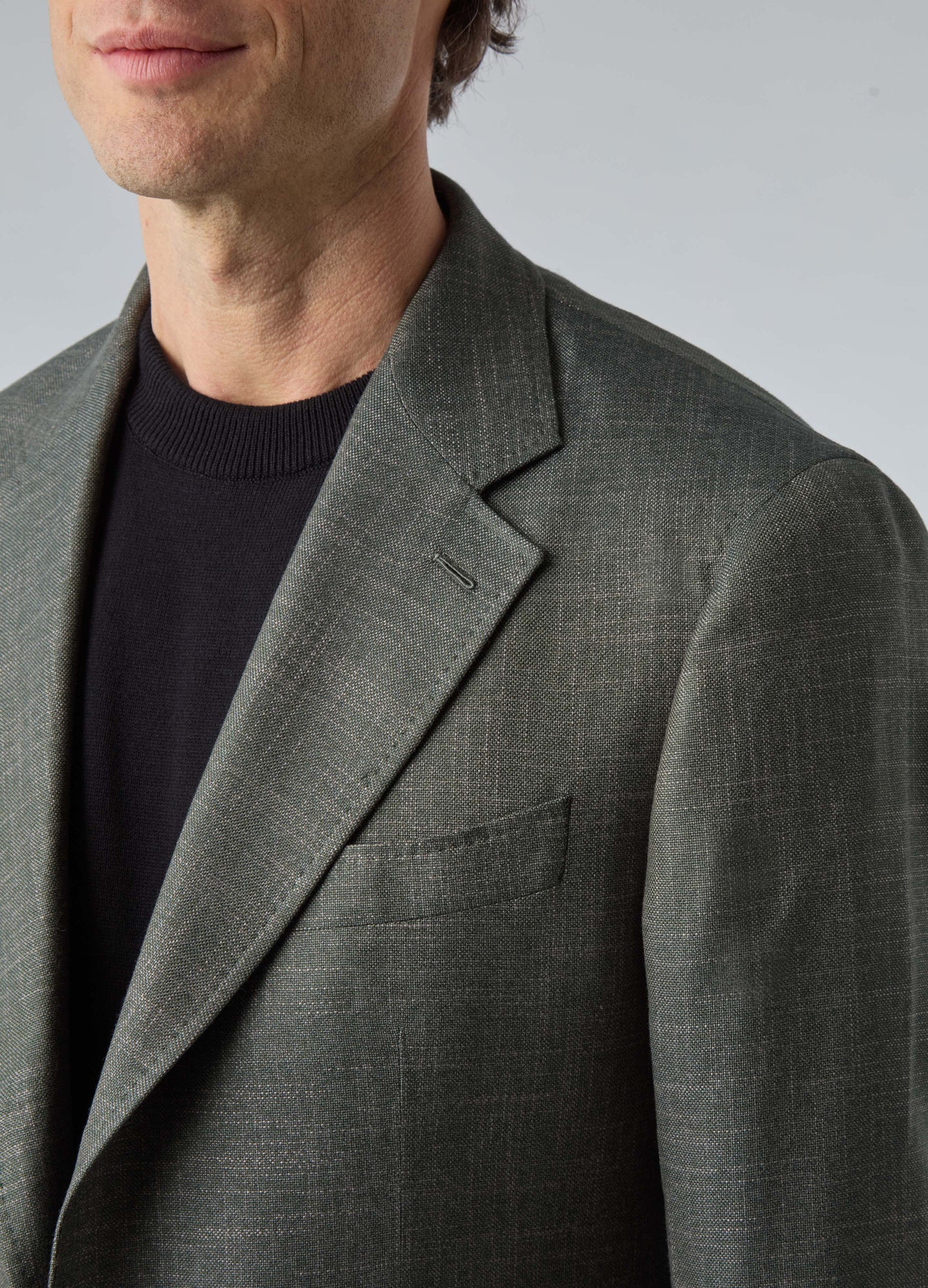 Don Sport Bamboo Hopsack Jacket - Moss Green Berg & Berg