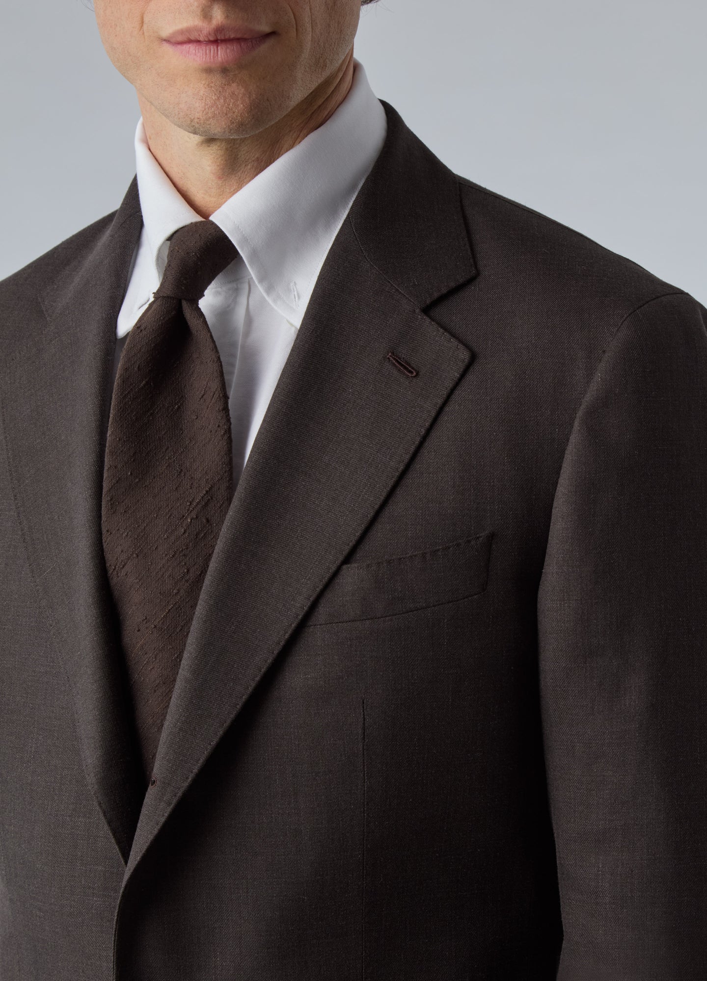 Don Wool/Silk/Linen Suit - Brown Berg & Berg