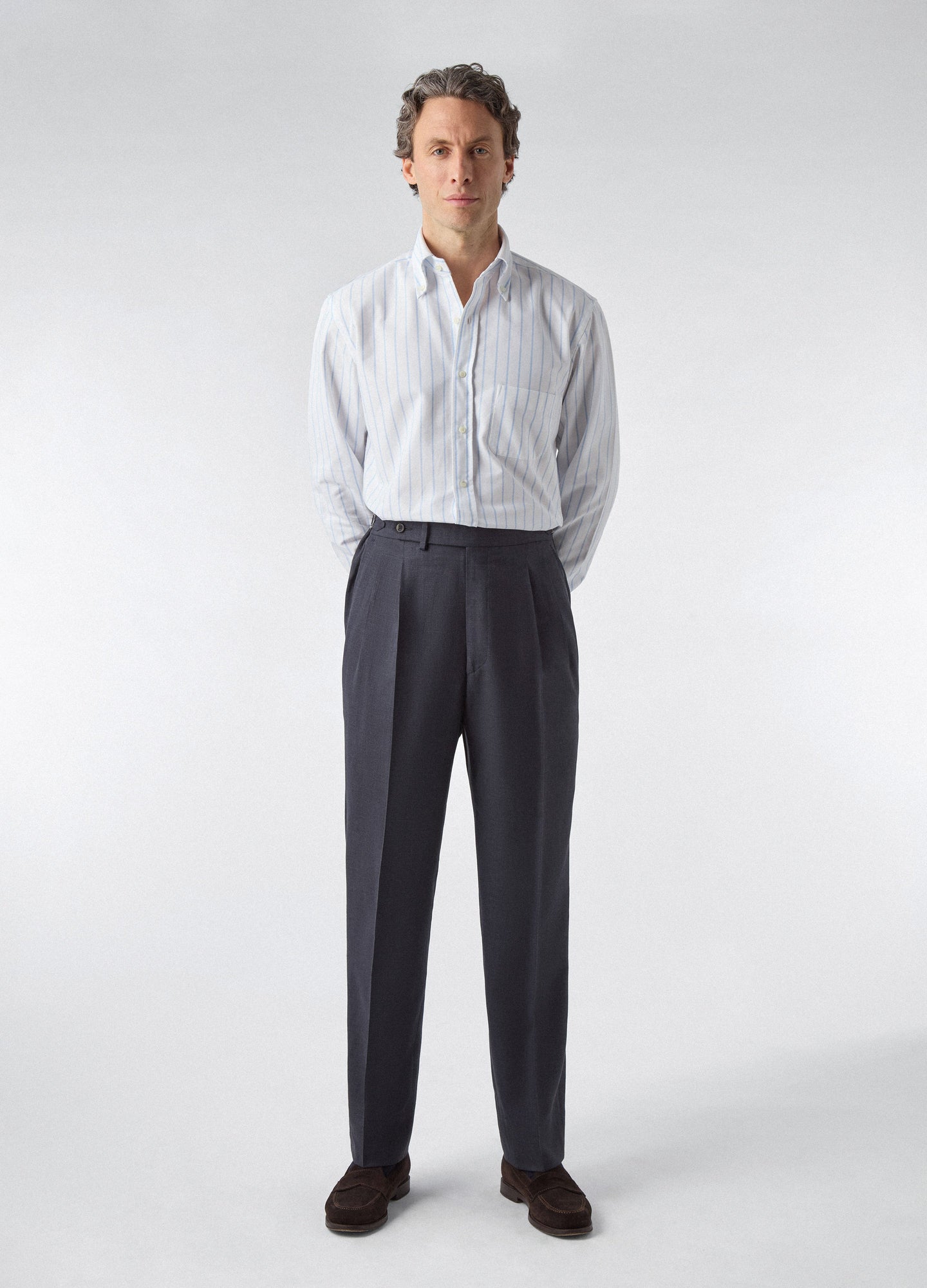 Don Wool/Silk/Linen Suit - Navy Berg & Berg