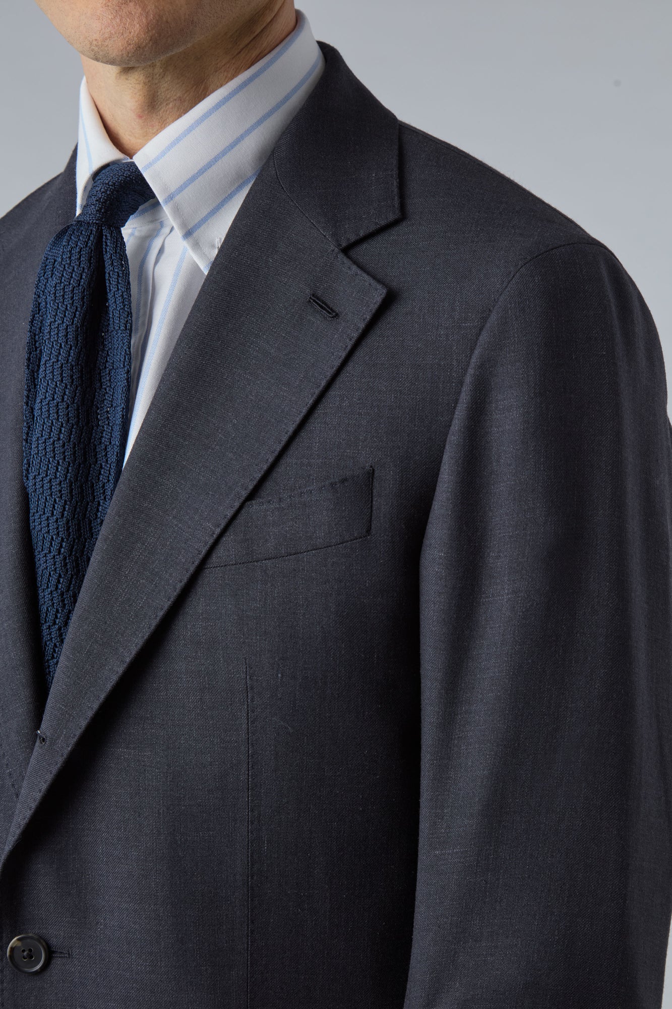 Don Wool/Silk/Linen Suit - Navy Berg & Berg