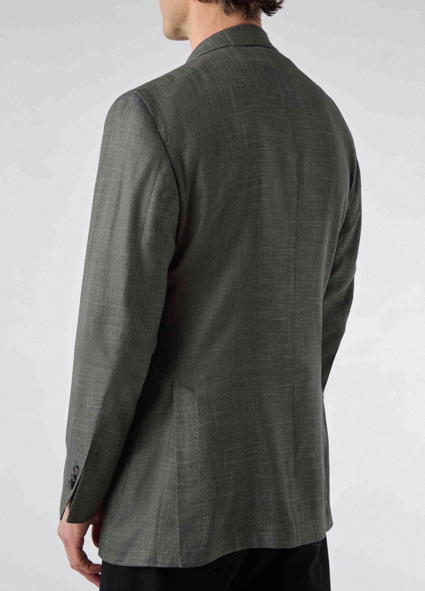 Don Sport Bamboo Hopsack Jacket - Moss Green Berg & Berg