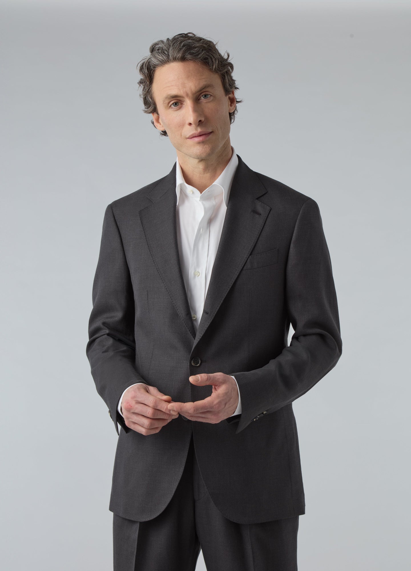 Don Wool/Silk/Linen Suit - Black Berg & Berg
