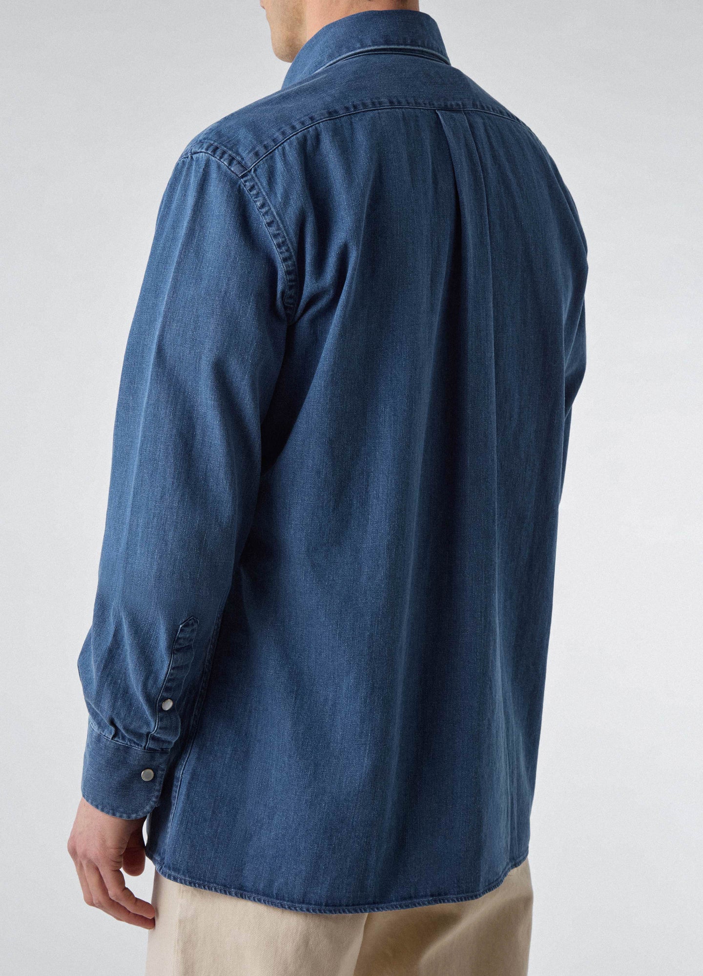 Fernando Western Shirt - Washed Denim | Berg & Berg