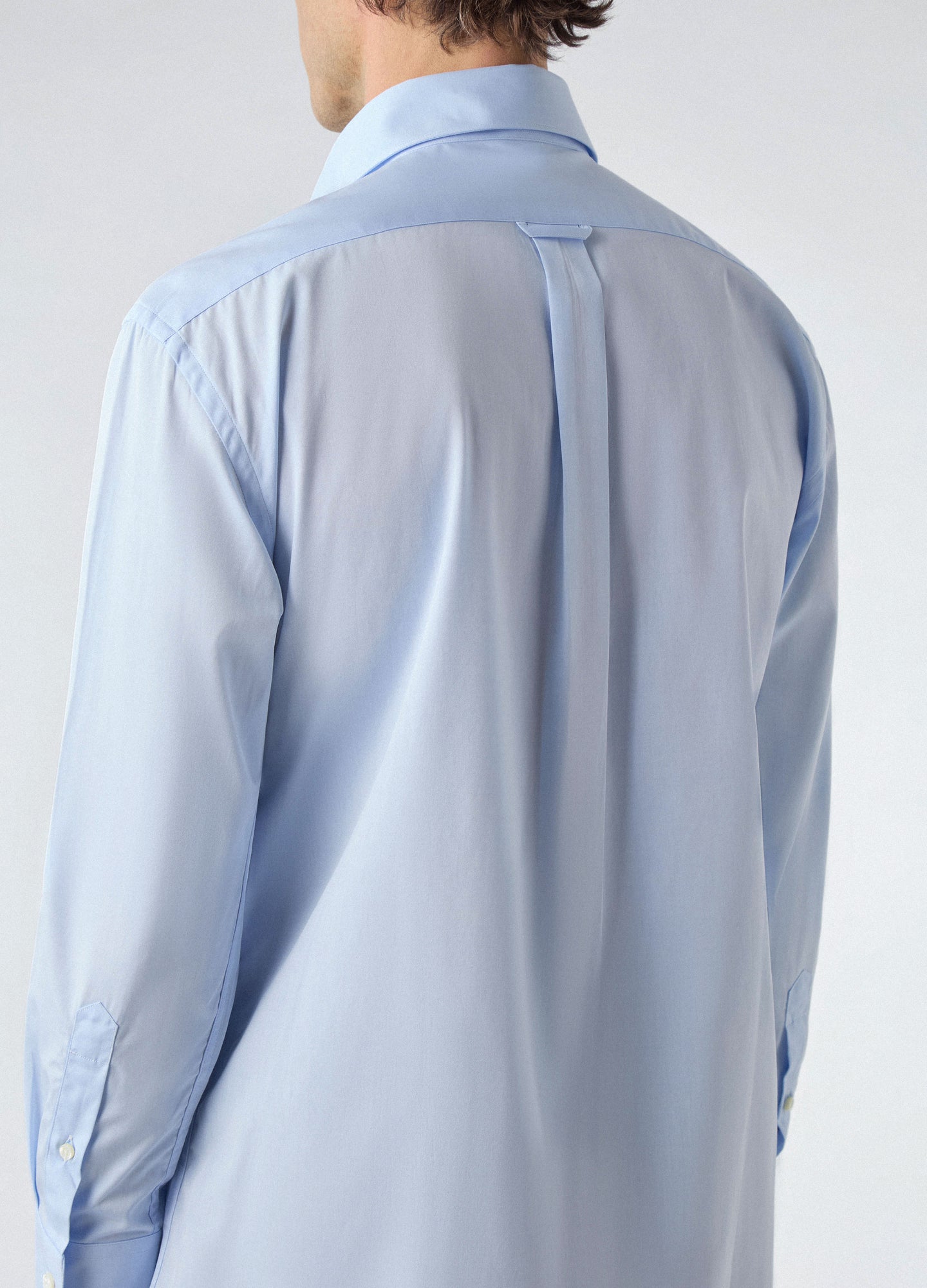 Fabian Poplin Turndown Collar Shirt - Light Blue | Berg & Berg