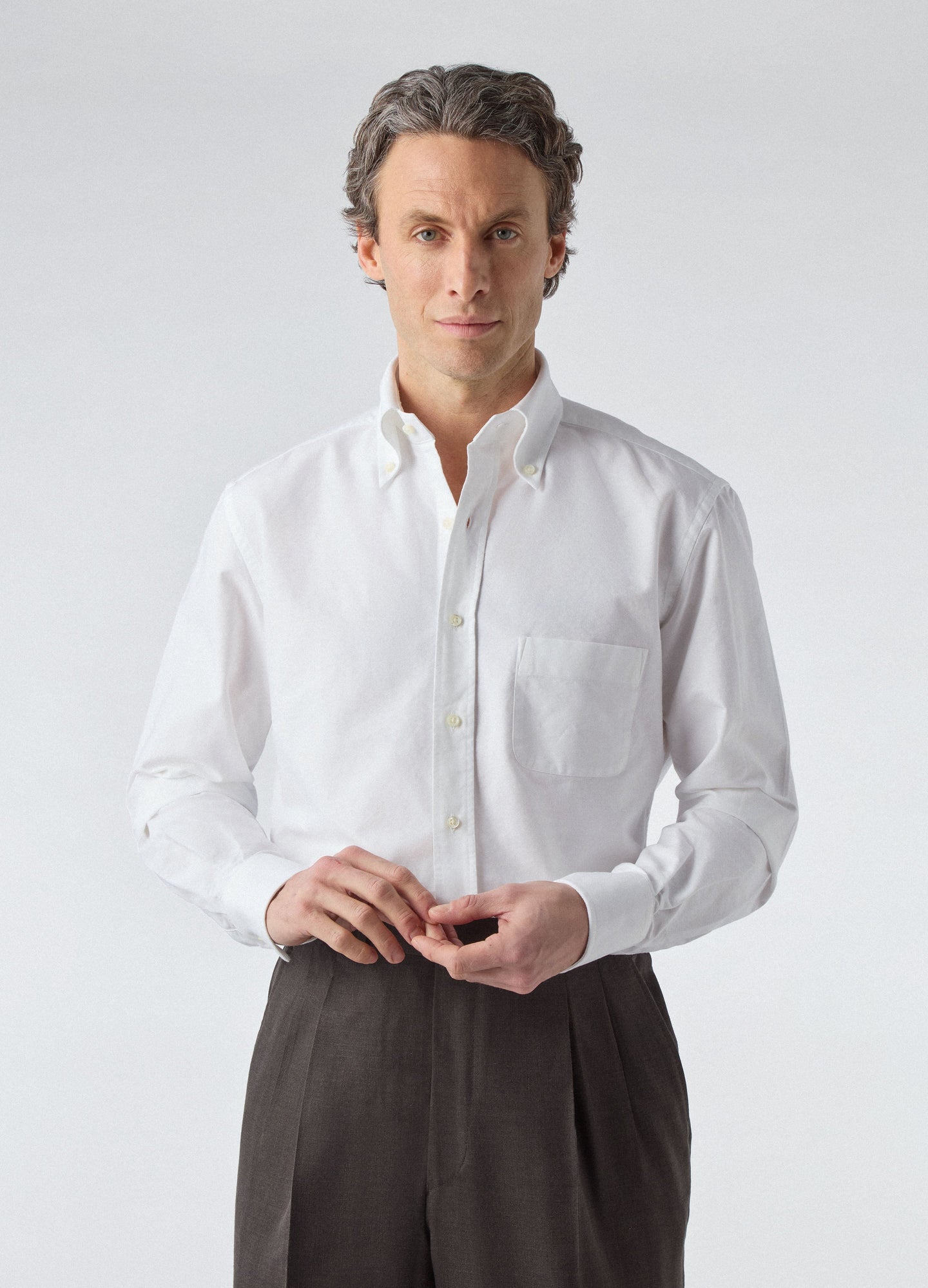 Ferdinand Oxford Button Down Shirt - White | Berg & Berg