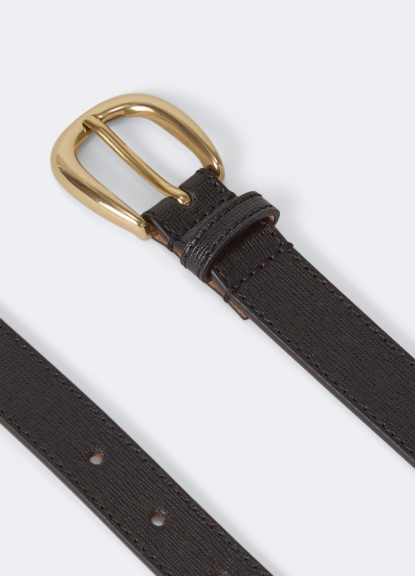 Leather Belt - Black Saffiano Berg & Berg