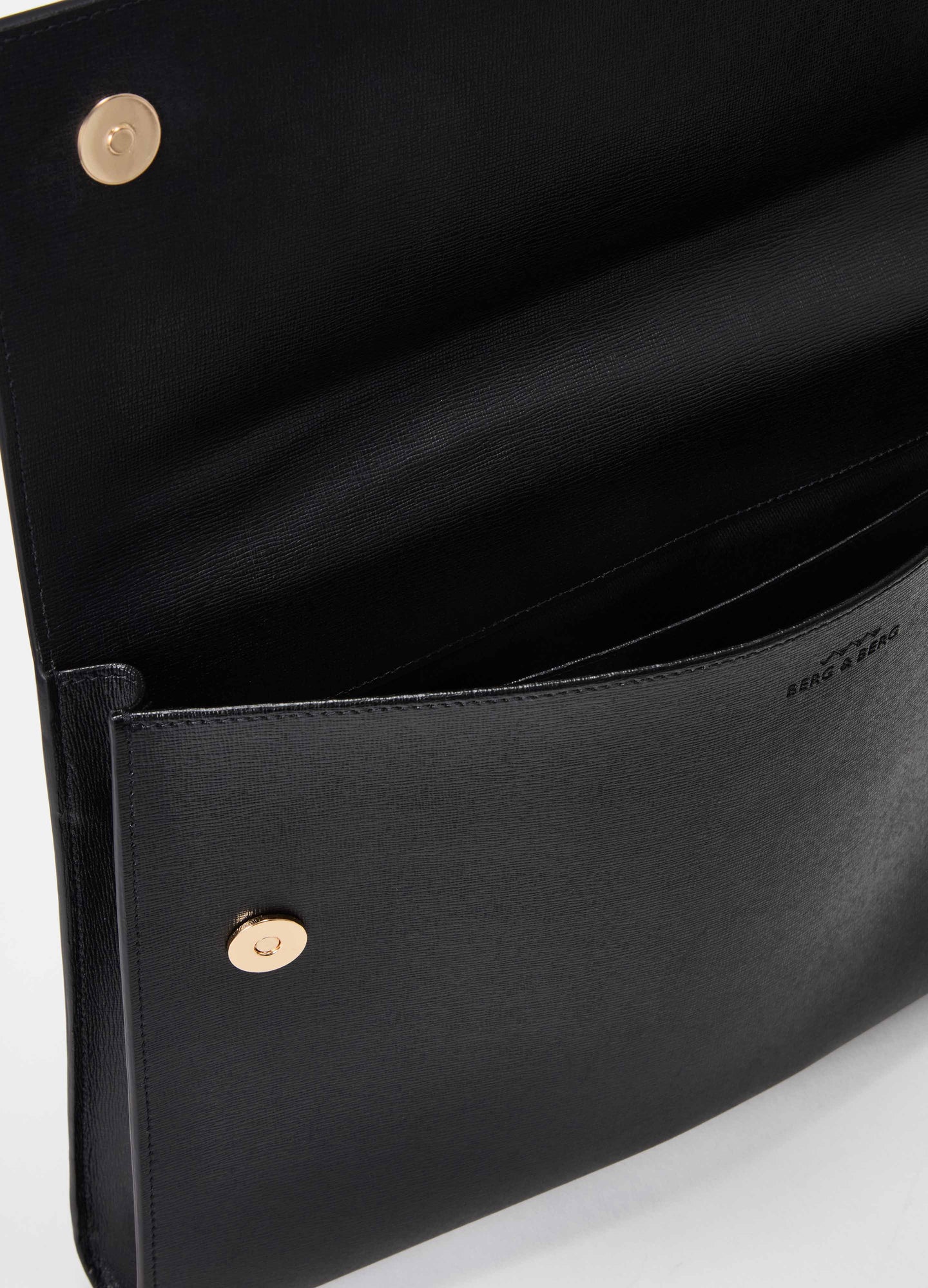 Saffiano Leather Laptop Portfolio - Black Berg&Berg
