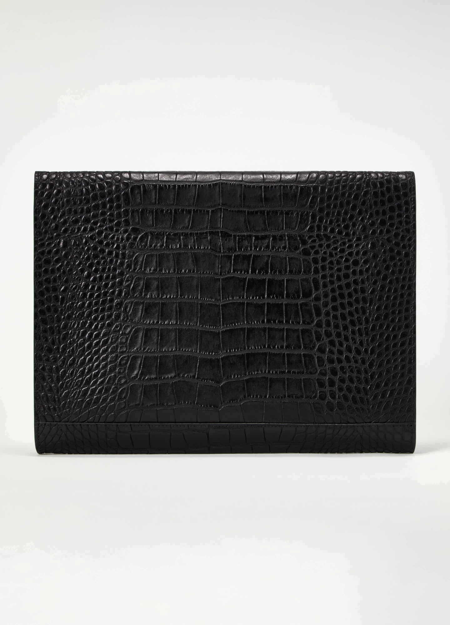 Croco Calf Laptop Portfolio - Black Berg&Berg