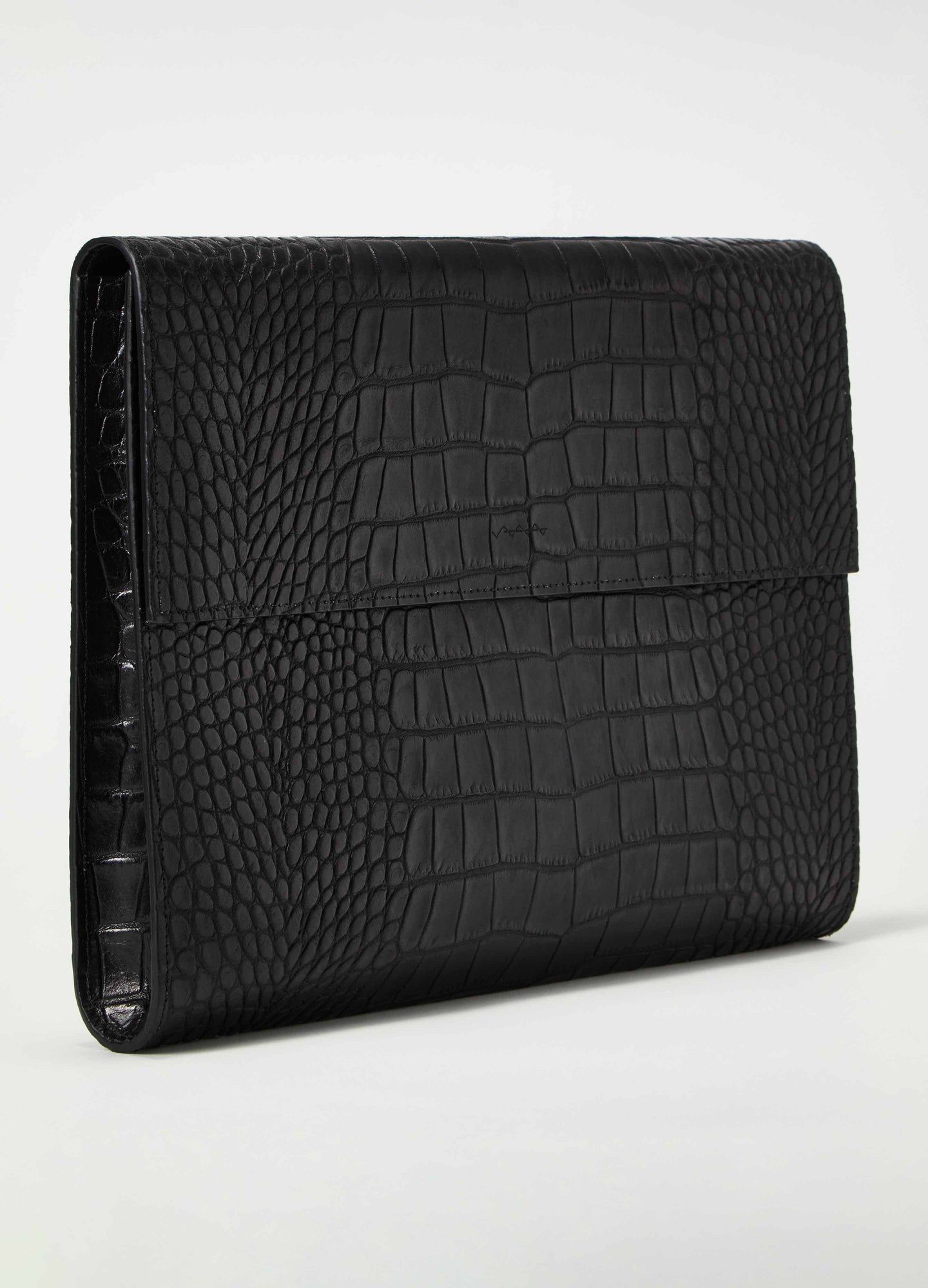 Croco Calf Laptop Portfolio - Black Berg&Berg