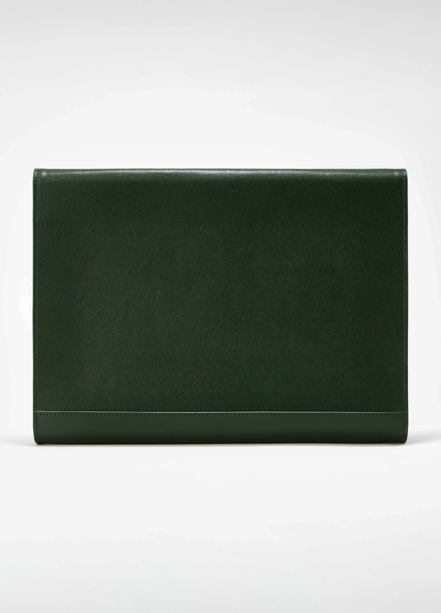 Saffiano Leather Laptop Portfolio - Bottle Green Berg&Berg