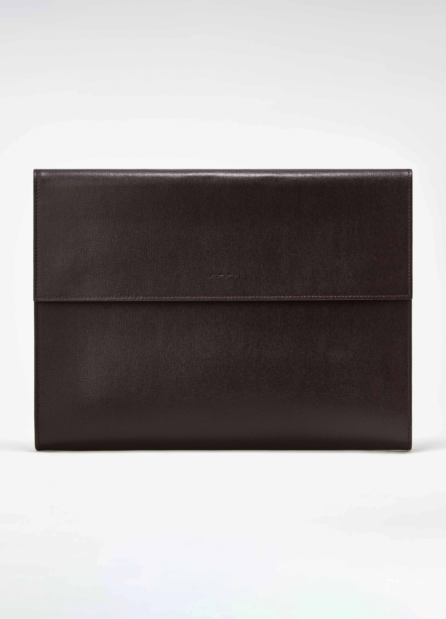 Saffiano Leather Laptop Portfolio - Dark Brown Berg&Berg