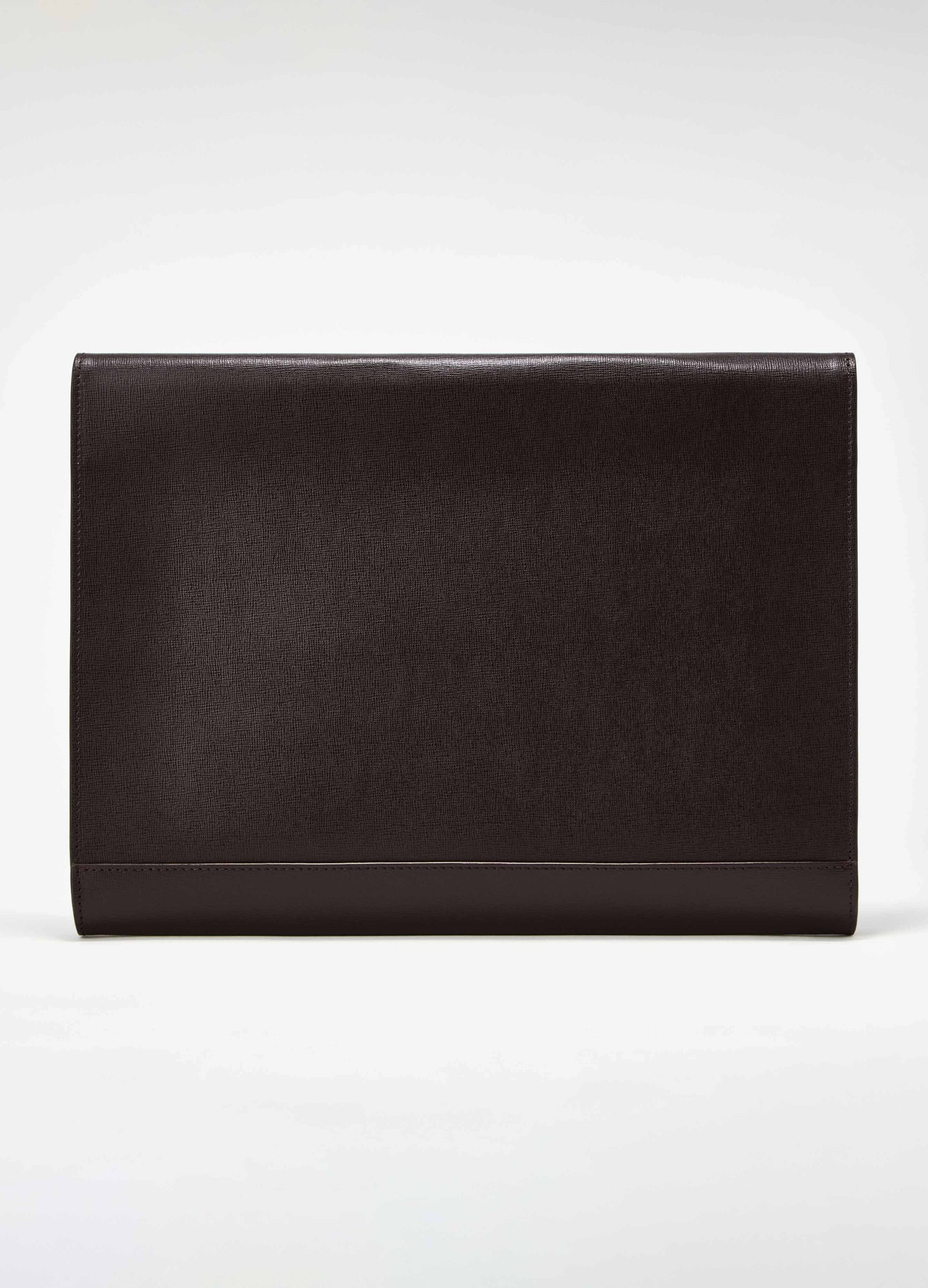 Saffiano Leather Laptop Portfolio - Dark Brown Berg&Berg