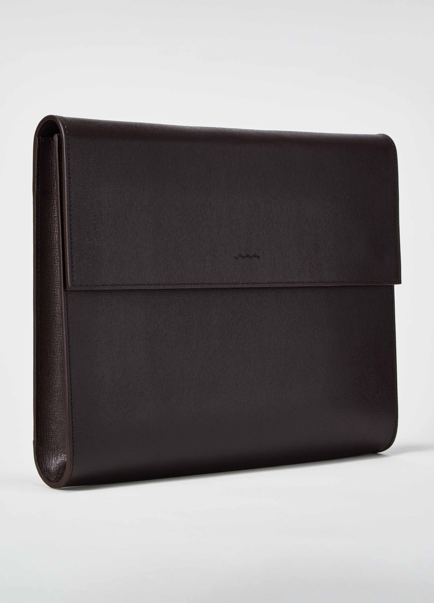 Saffiano Leather Laptop Portfolio - Dark Brown Berg&Berg