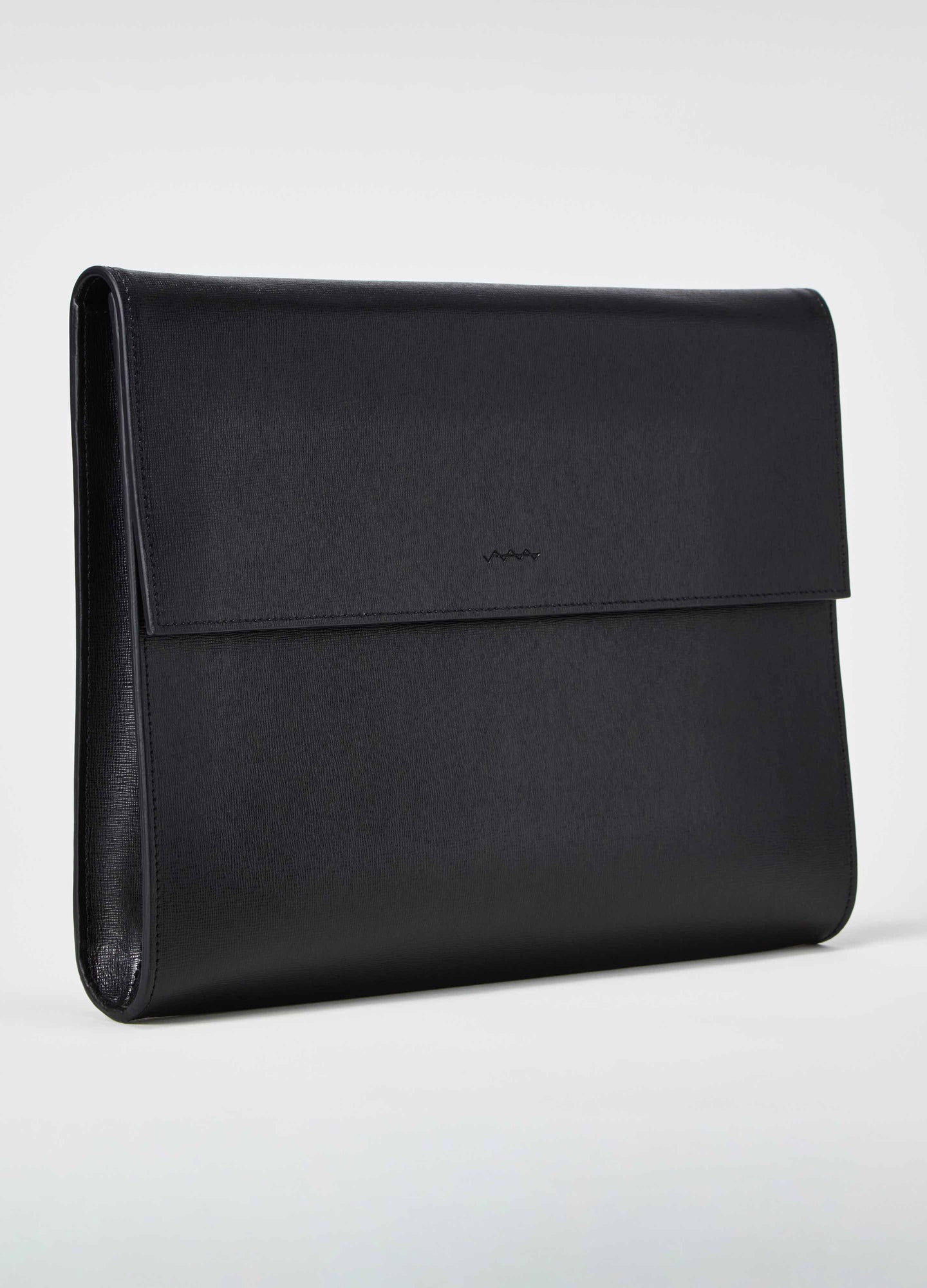Saffiano Leather Laptop Portfolio - Black Berg&Berg