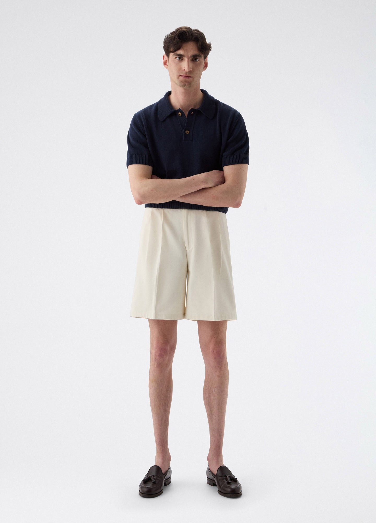 Antonello Cotton Shorts - Ecru Berg & Berg