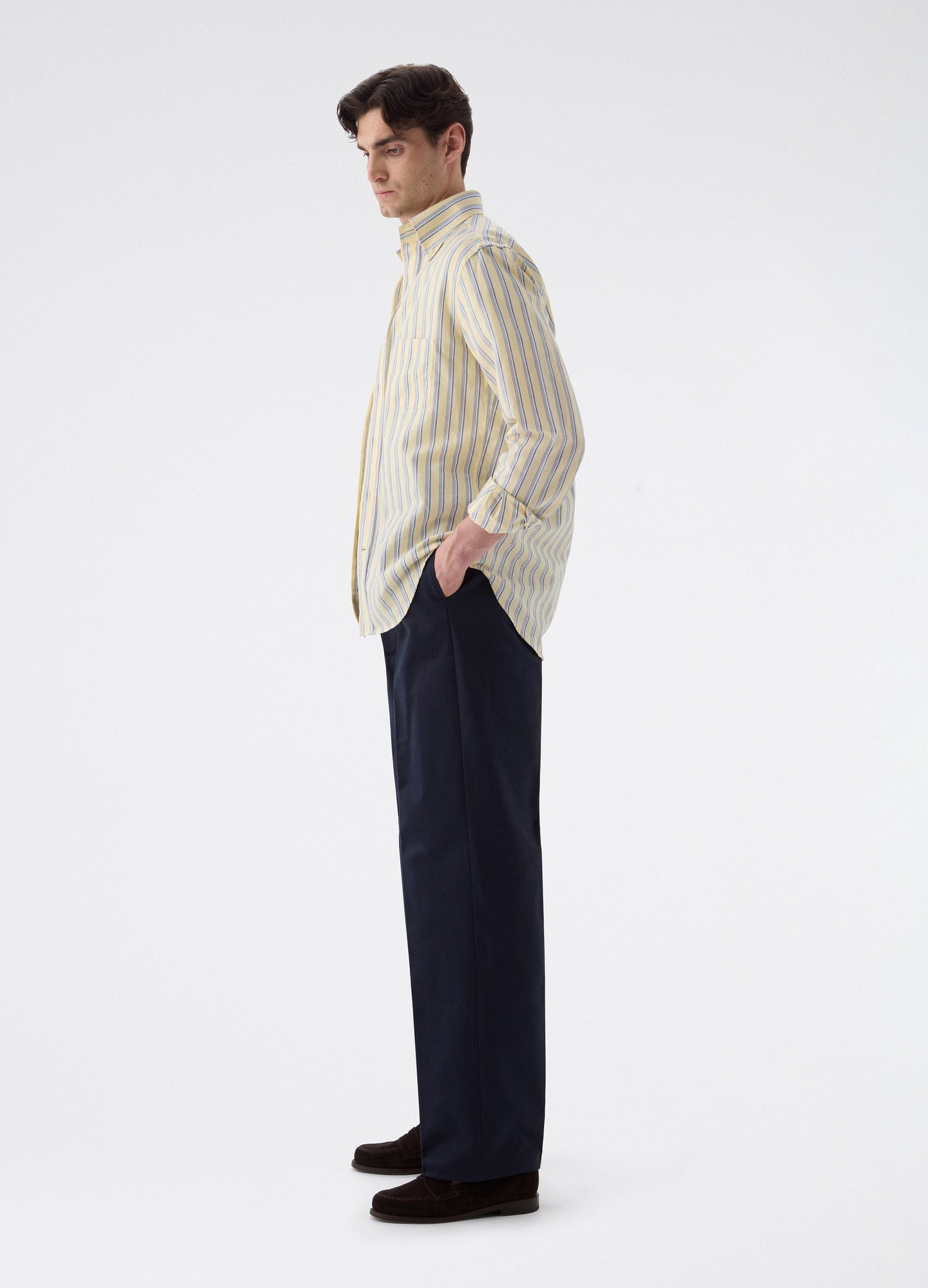 Antonello Cotton Trousers - Navy Berg & Berg