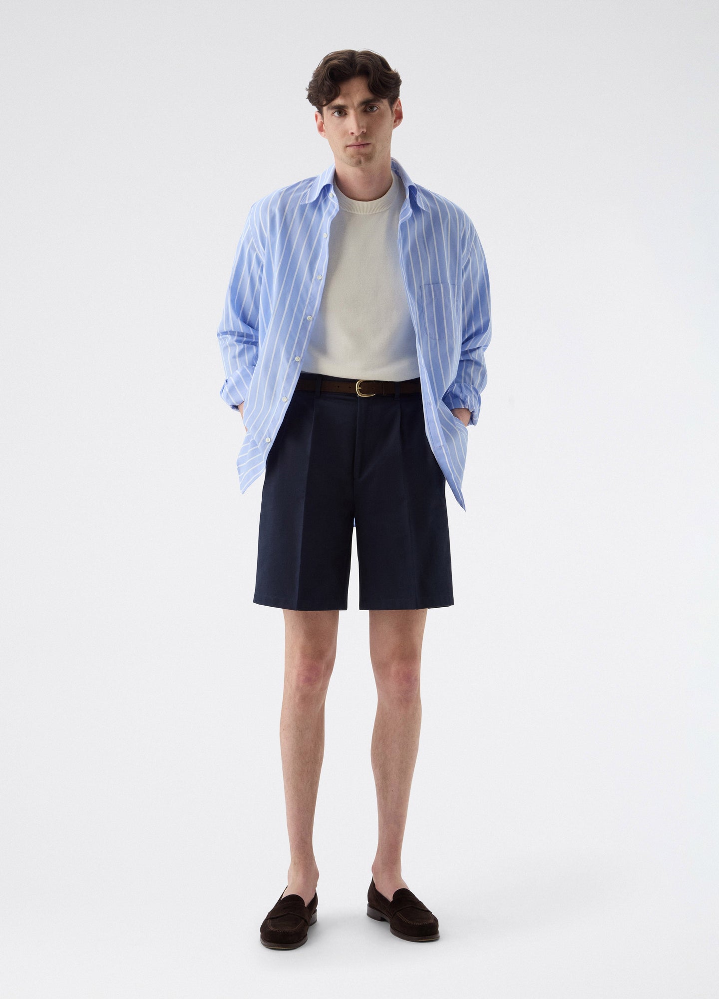 Antonello Cotton Shorts - Navy Berg & Berg