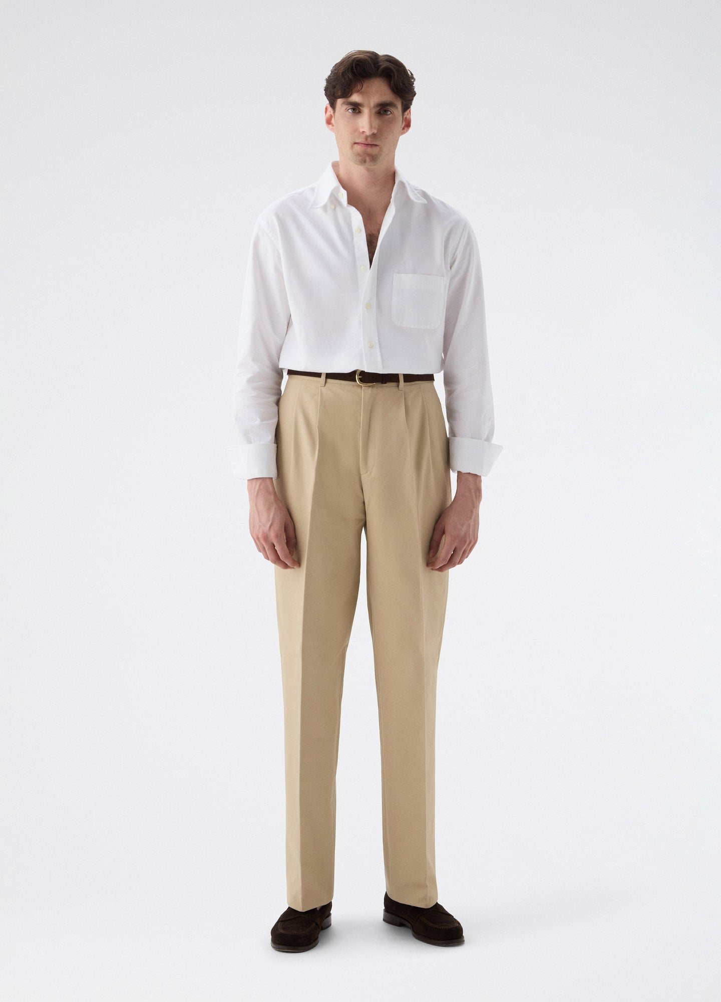 Antonello Cotton Trousers - Tan Berg & Berg