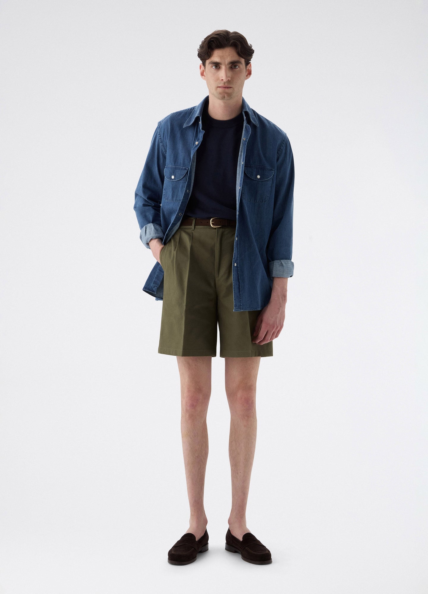 Antonello Cotton Shorts - Olive Berg & Berg