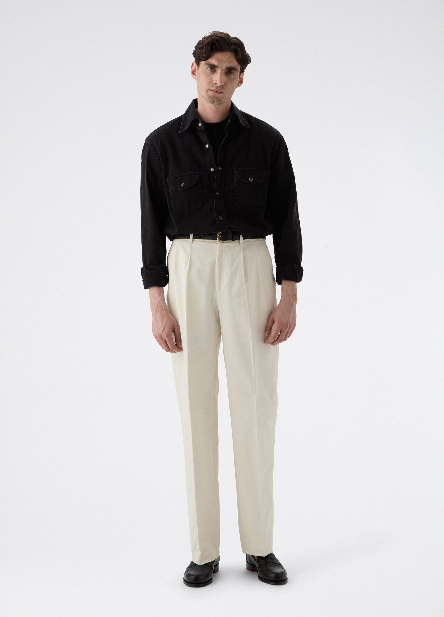Antonello Cotton Trousers - Ecru Berg & Berg