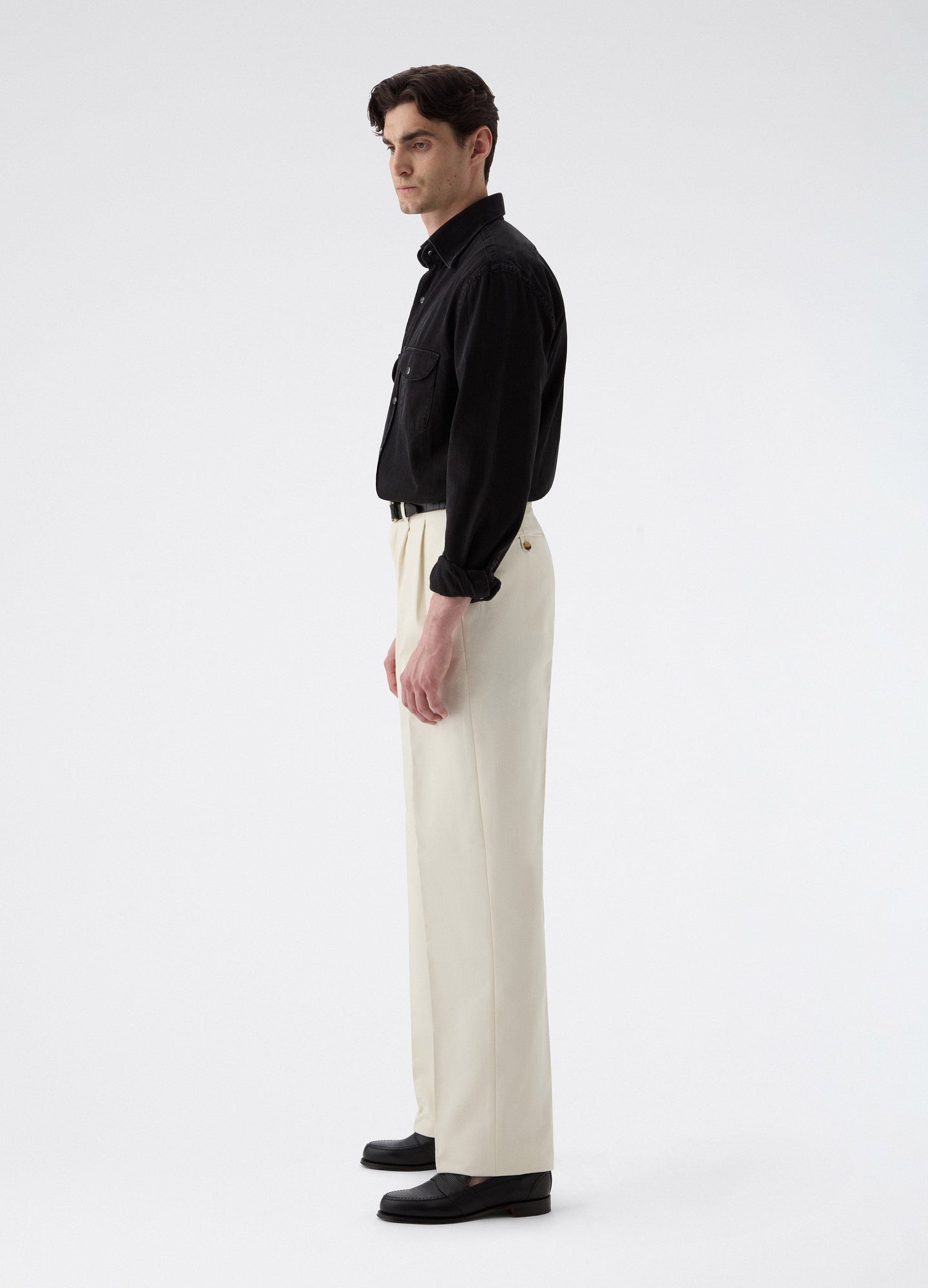 Antonello Cotton Trousers - Ecru Berg & Berg