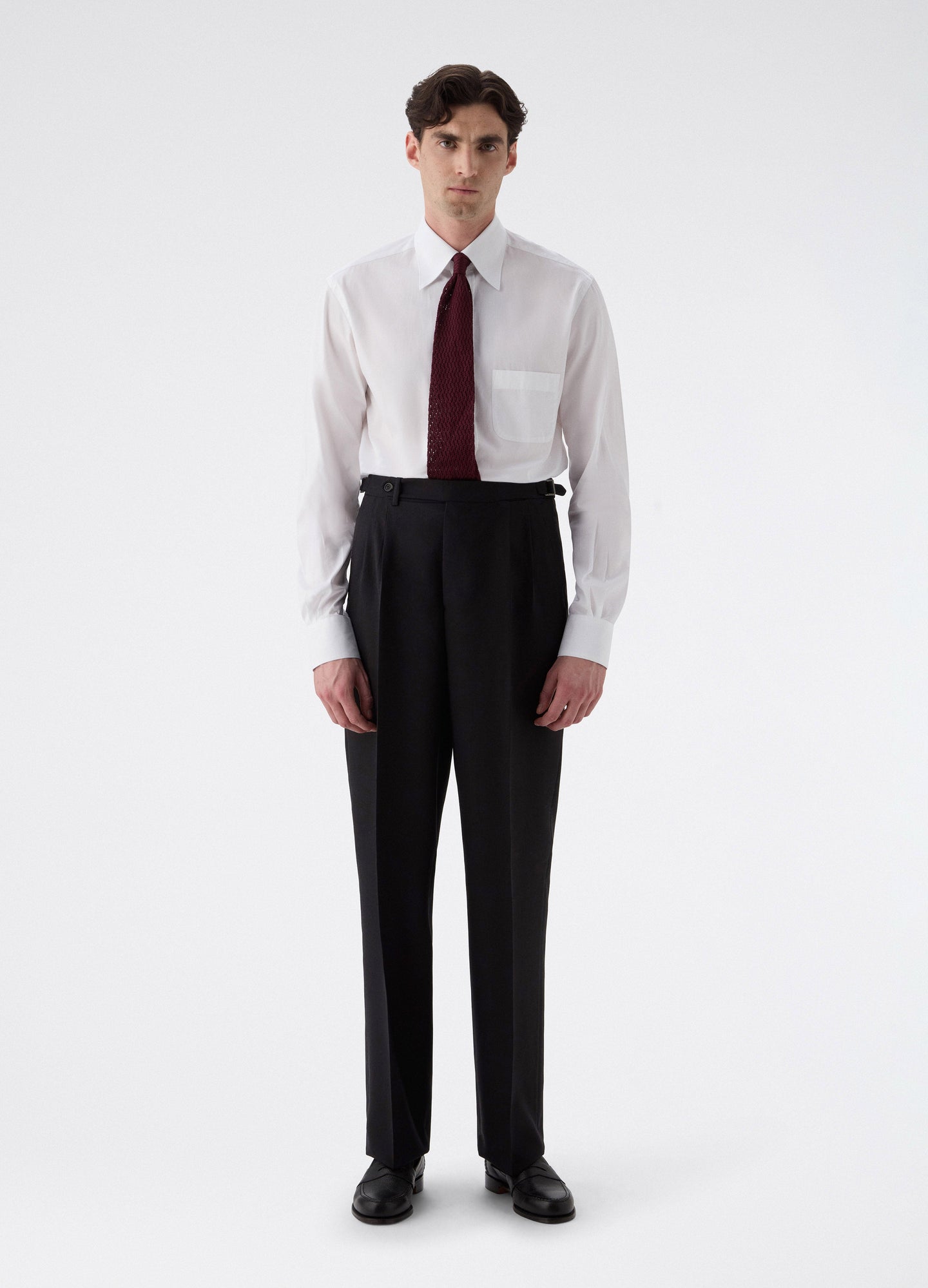 August High Twist Wool Trousers - Black Berg & Berg