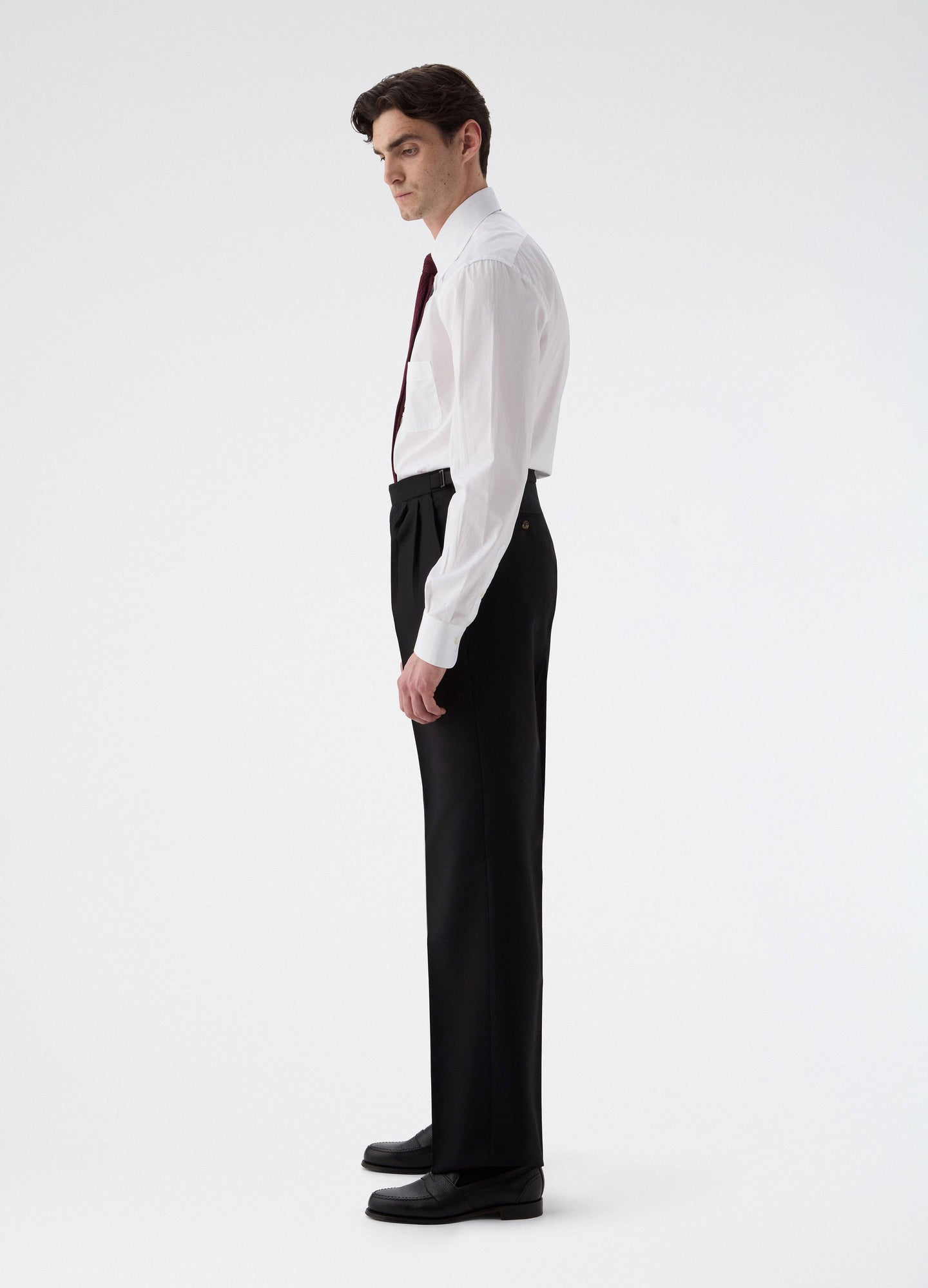 August High Twist Wool Trousers - Black Berg & Berg