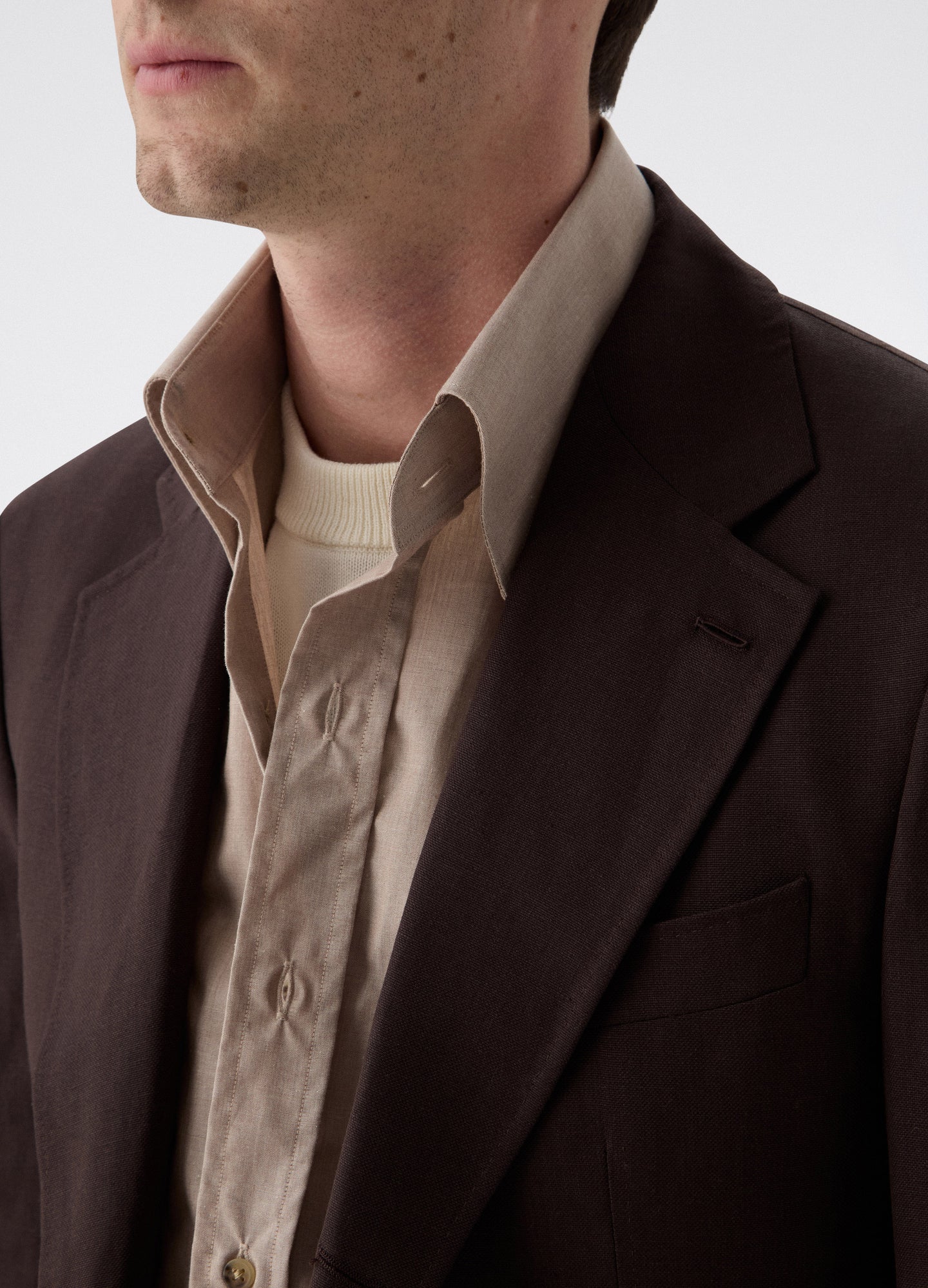 Don Sport Wool/Linen Suit Jacket - Brown Berg & Berg