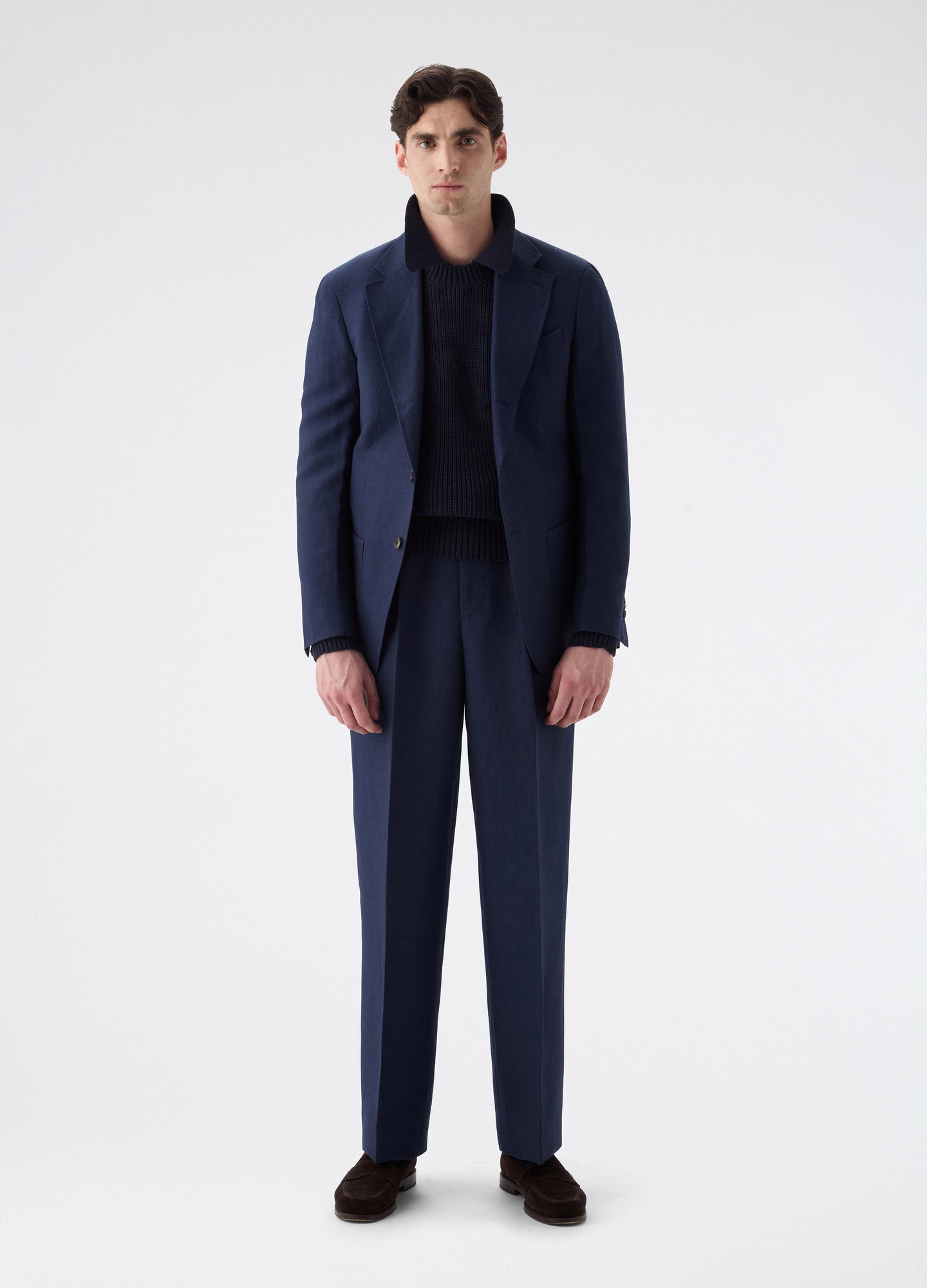 Don Sport Wool/Linen Suit Jacket - Navy Berg & Berg
