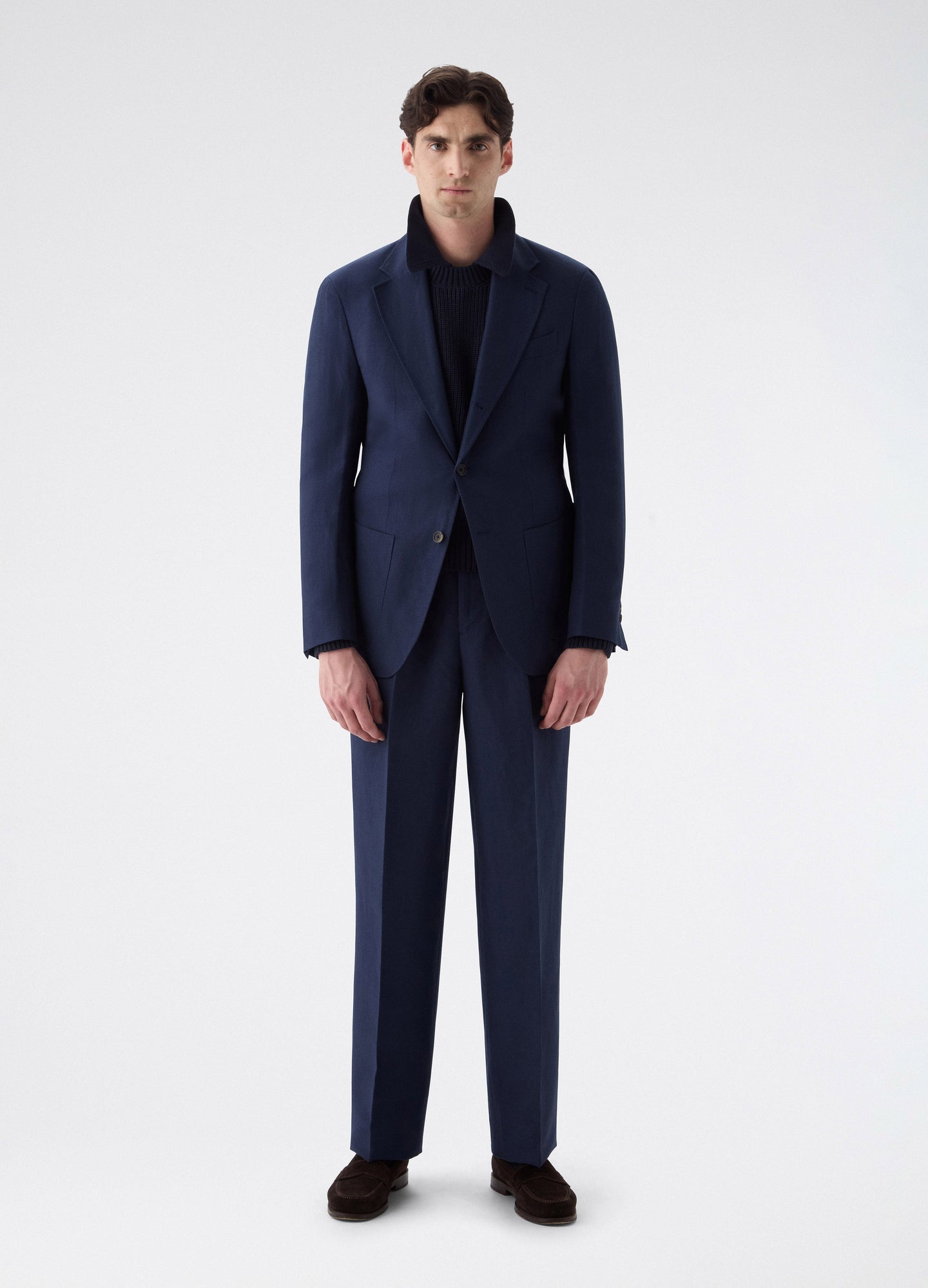 Don Sport Wool/Linen Suit Jacket - Navy Berg & Berg