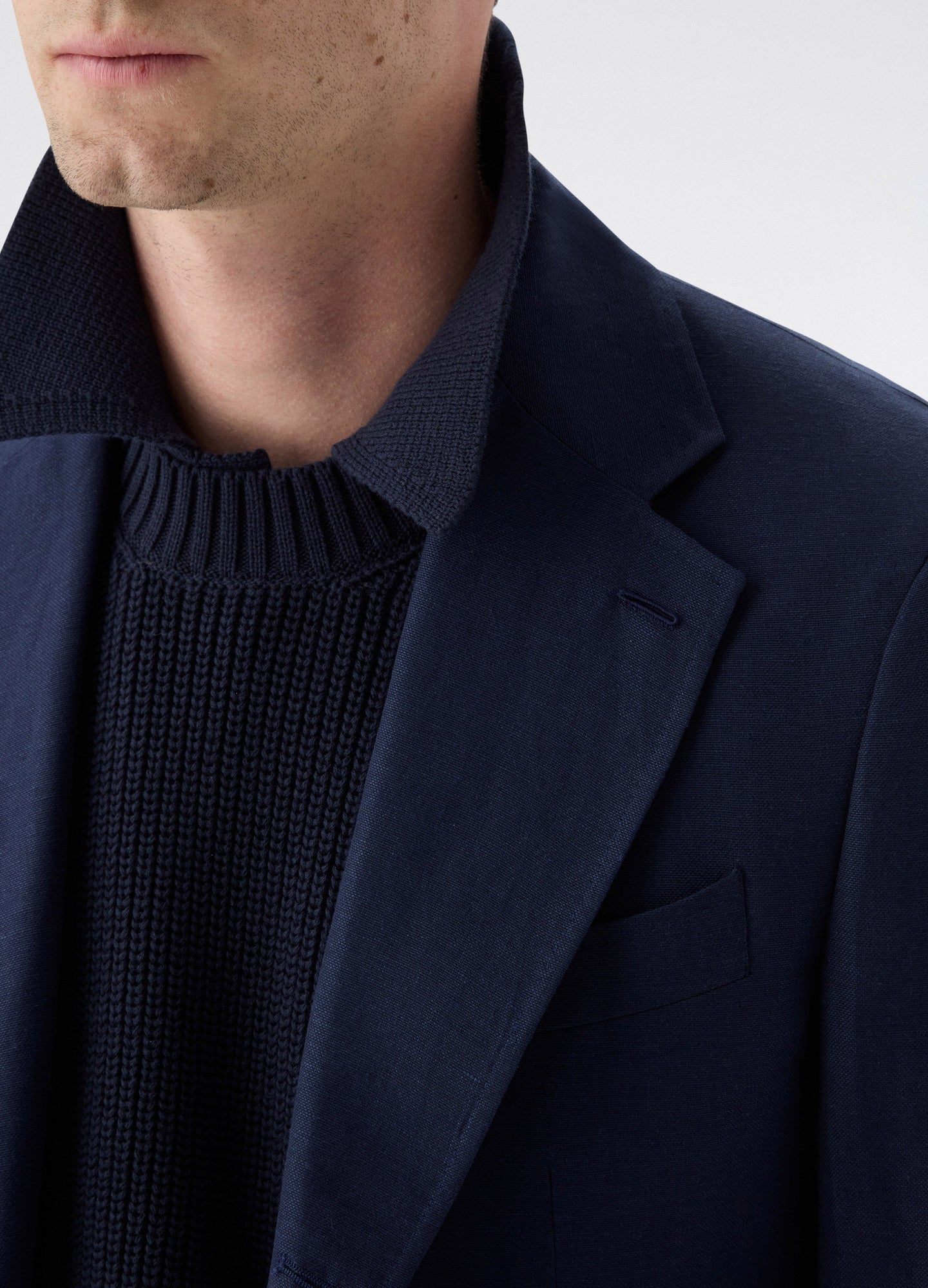 Don Sport Wool/Linen Suit Jacket - Navy Berg & Berg