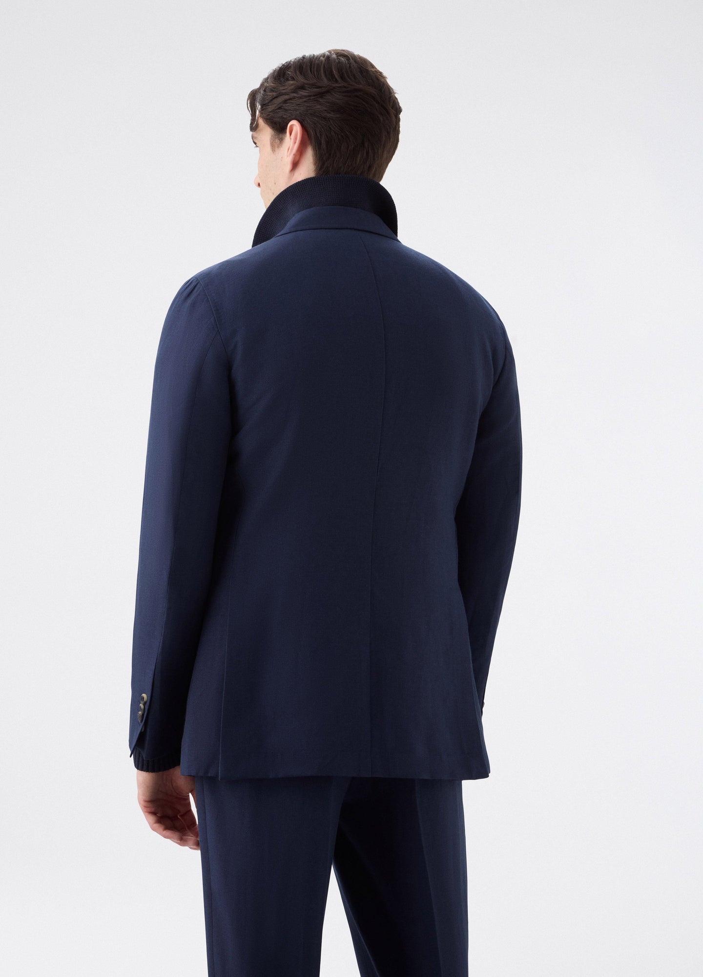 Don Sport Wool/Linen Suit Jacket - Navy Berg & Berg