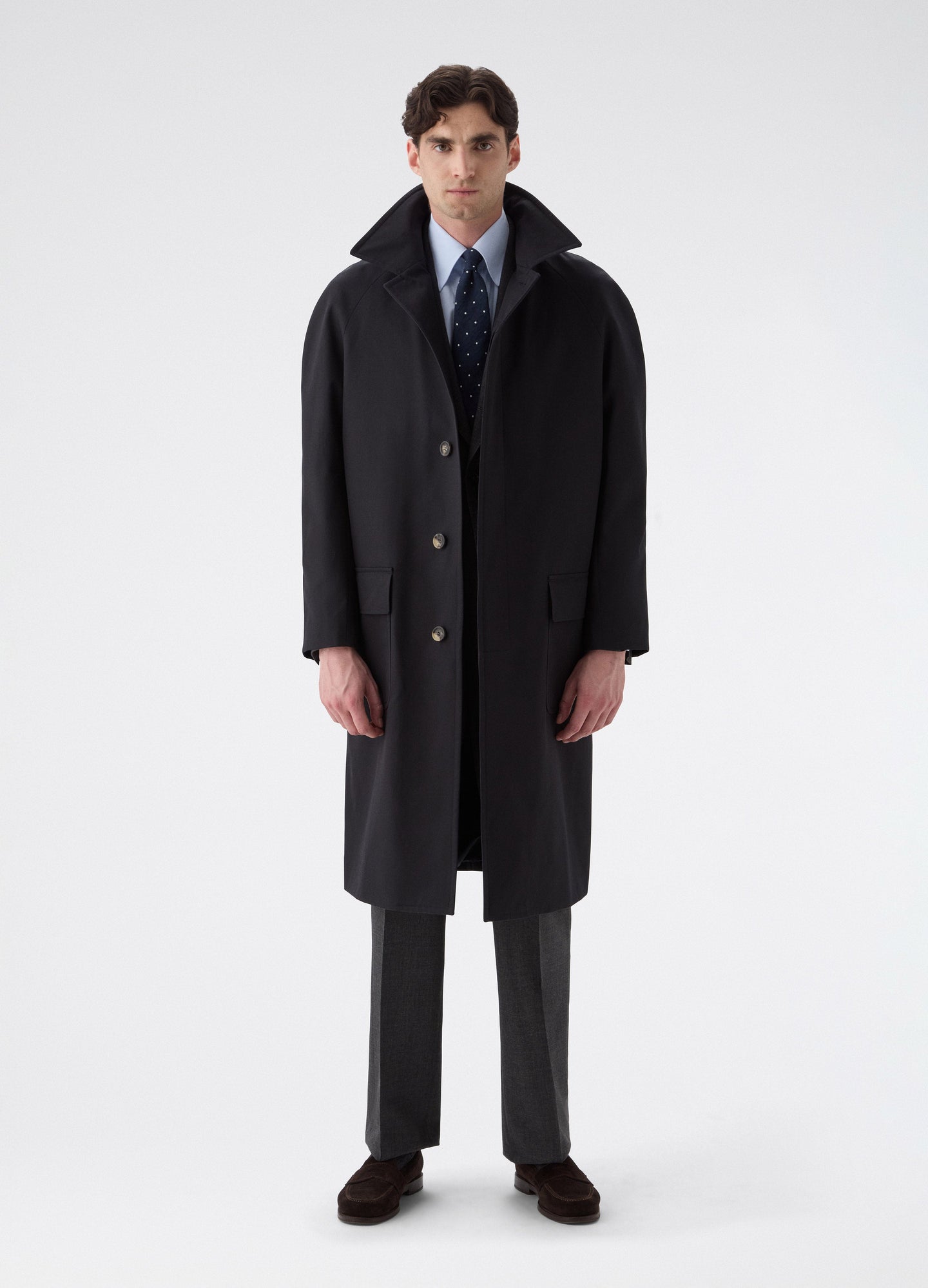 Nelson Raglan Coat - Navy Berg & Berg