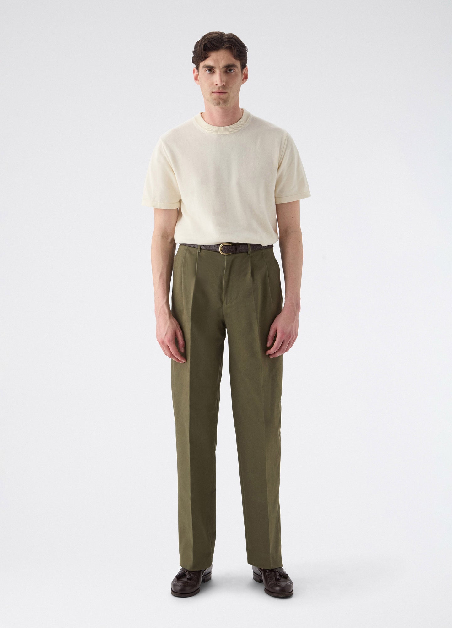 Antonello Cotton Trousers - Olive Berg & Berg