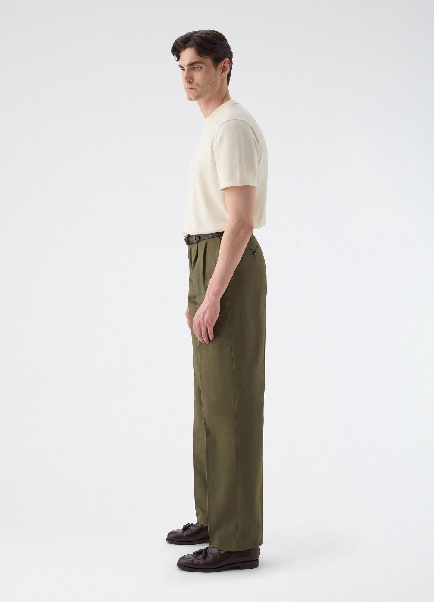 Antonello Cotton Trousers - Olive Berg & Berg