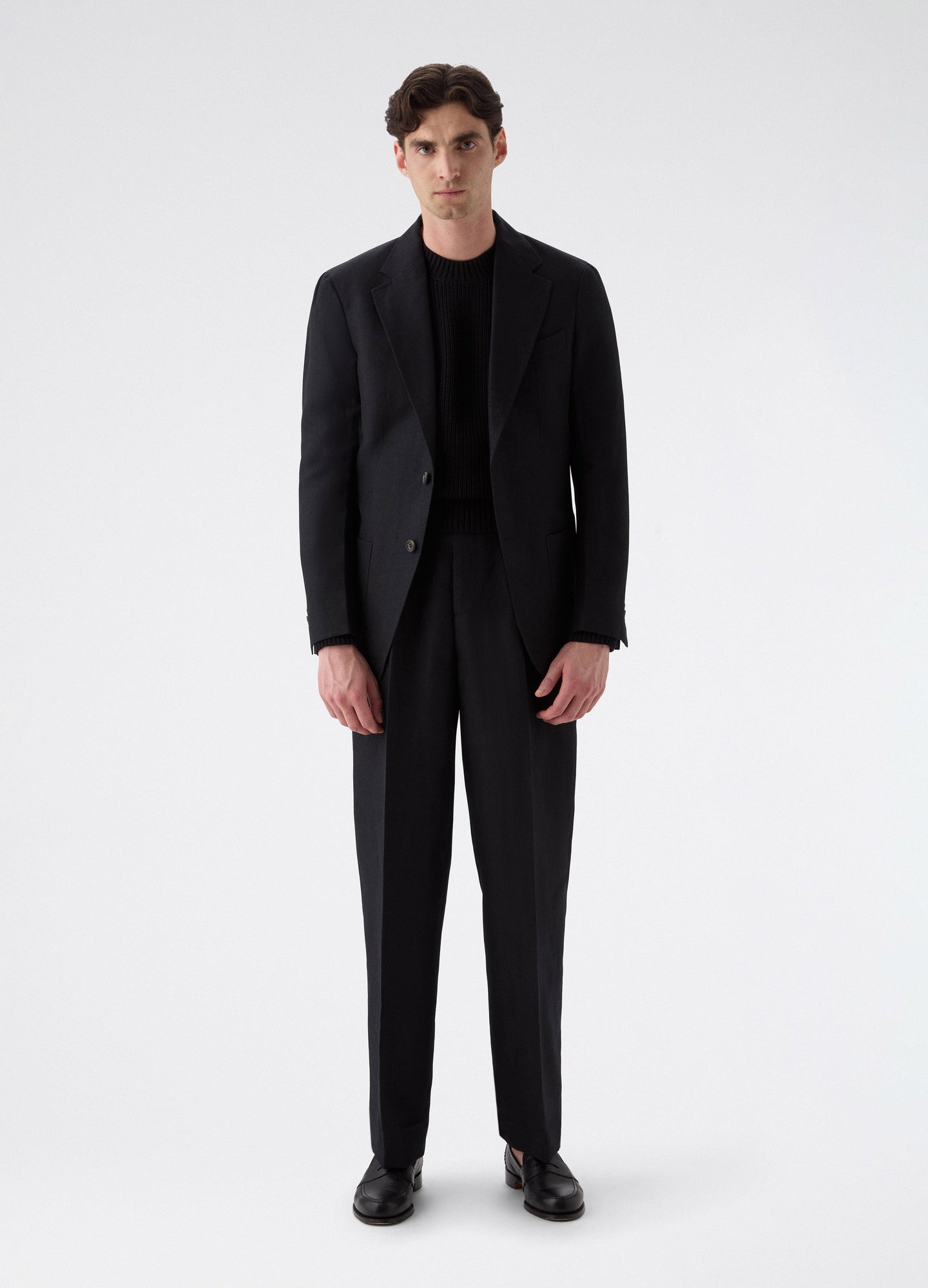 Don Sport Wool/Linen Suit Jacket - Black Berg & Berg
