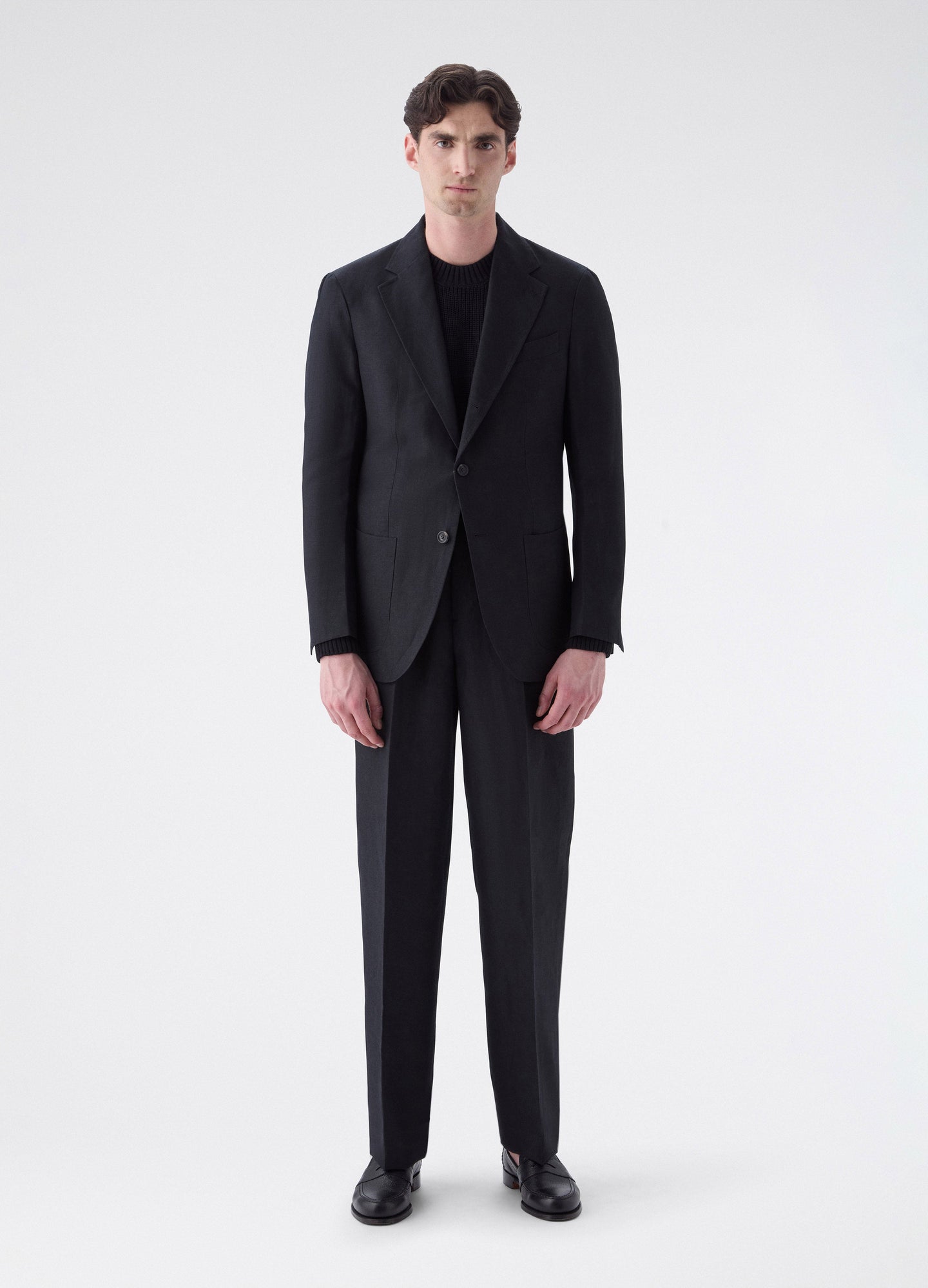 Don Sport Wool/Linen Suit Jacket - Black Berg & Berg