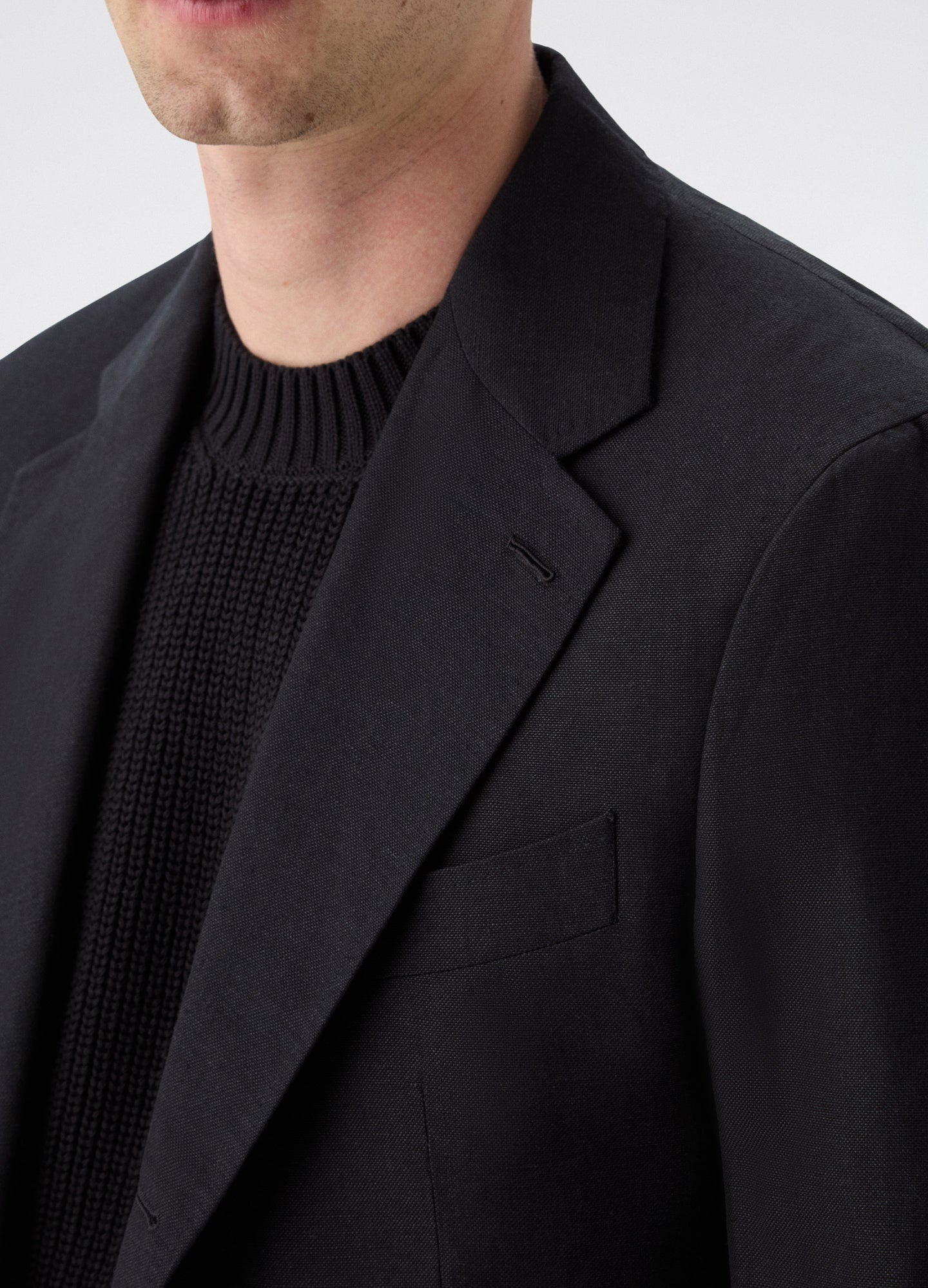 Don Sport Wool/Linen Suit Jacket - Black Berg & Berg