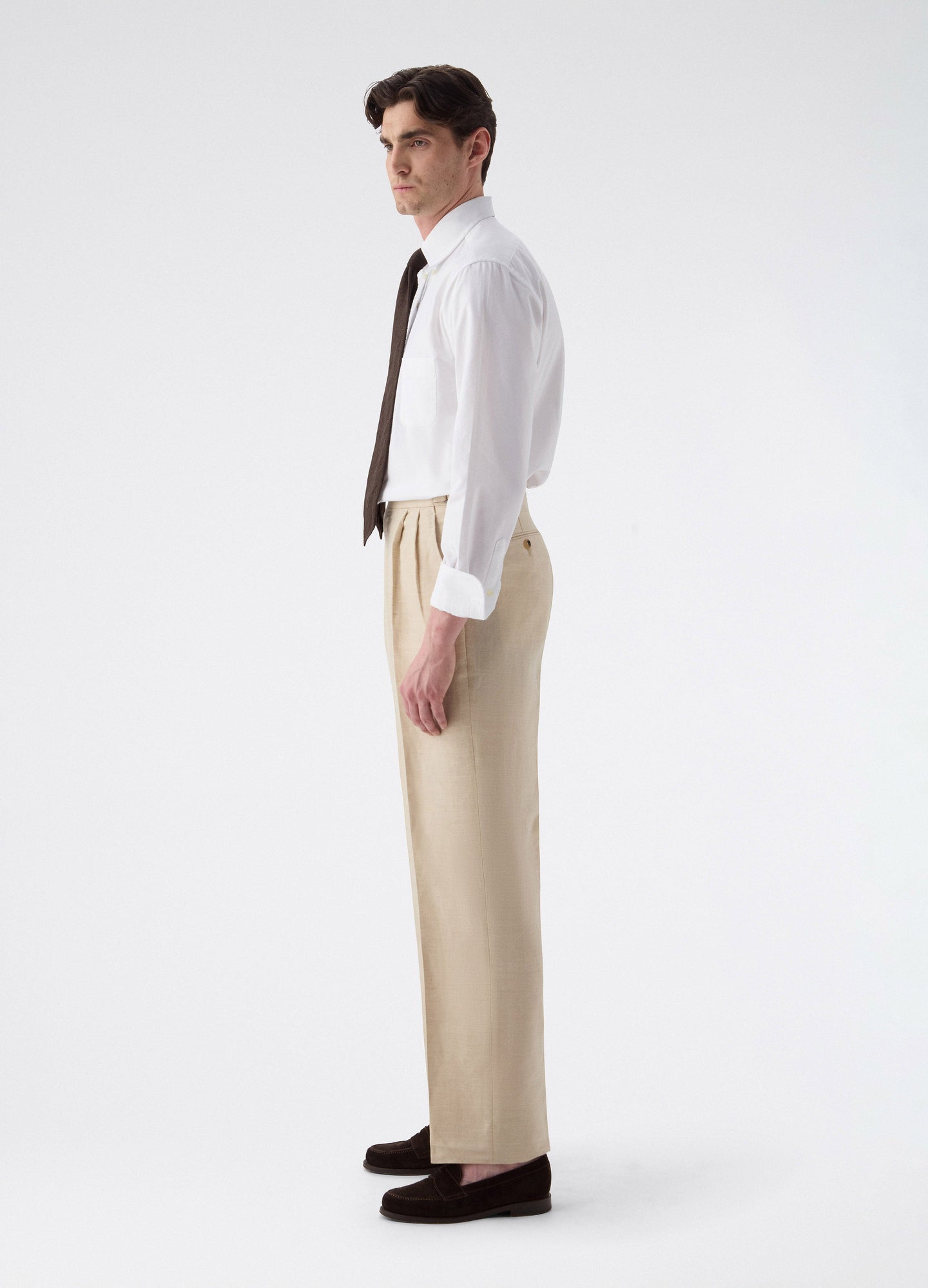 August Wool/Linen Trousers - Sand Berg & Berg