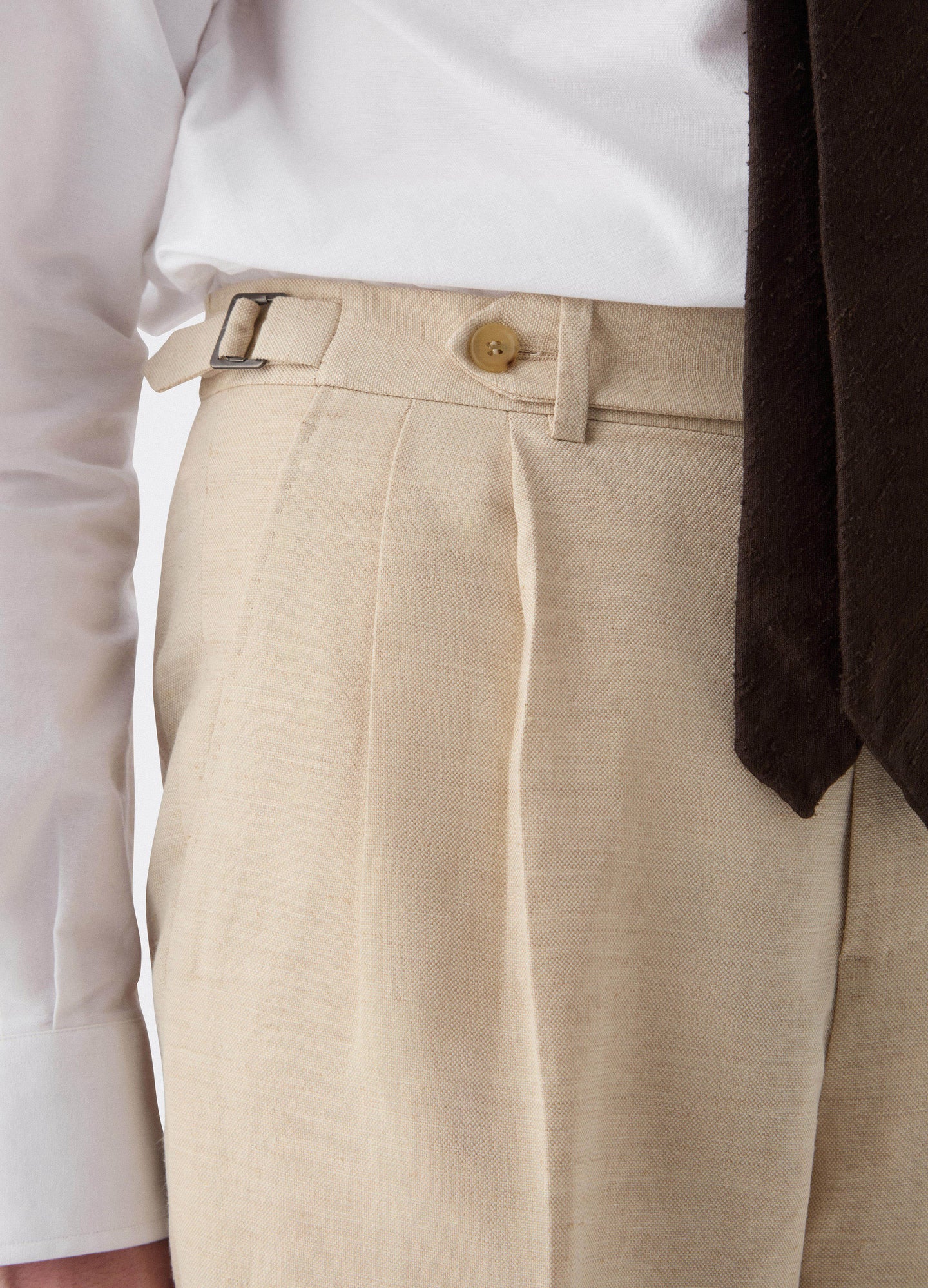 August Wool/Linen Trousers - Sand Berg & Berg