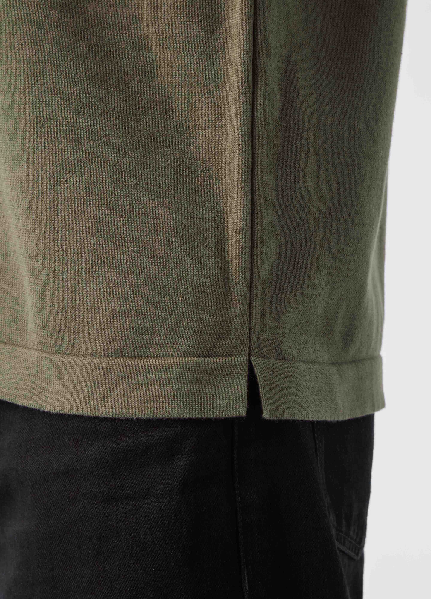 Bo Knitted T-Shirt - Olive | Berg & Berg