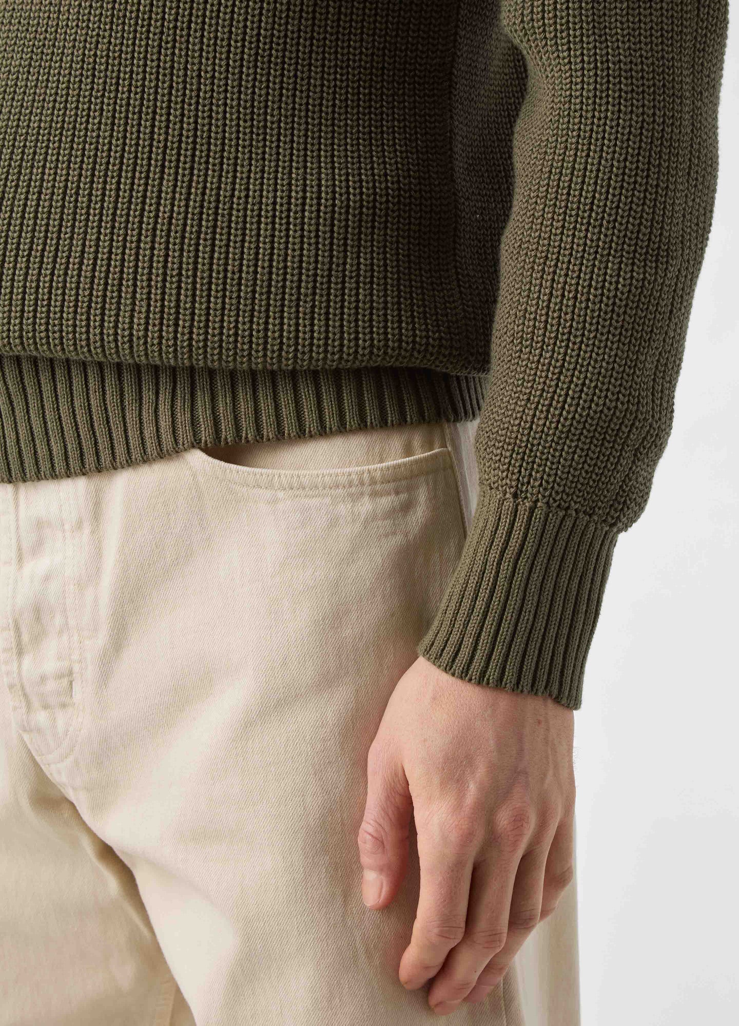 Bengt Raglan Sweater - Olive | Berg & Berg