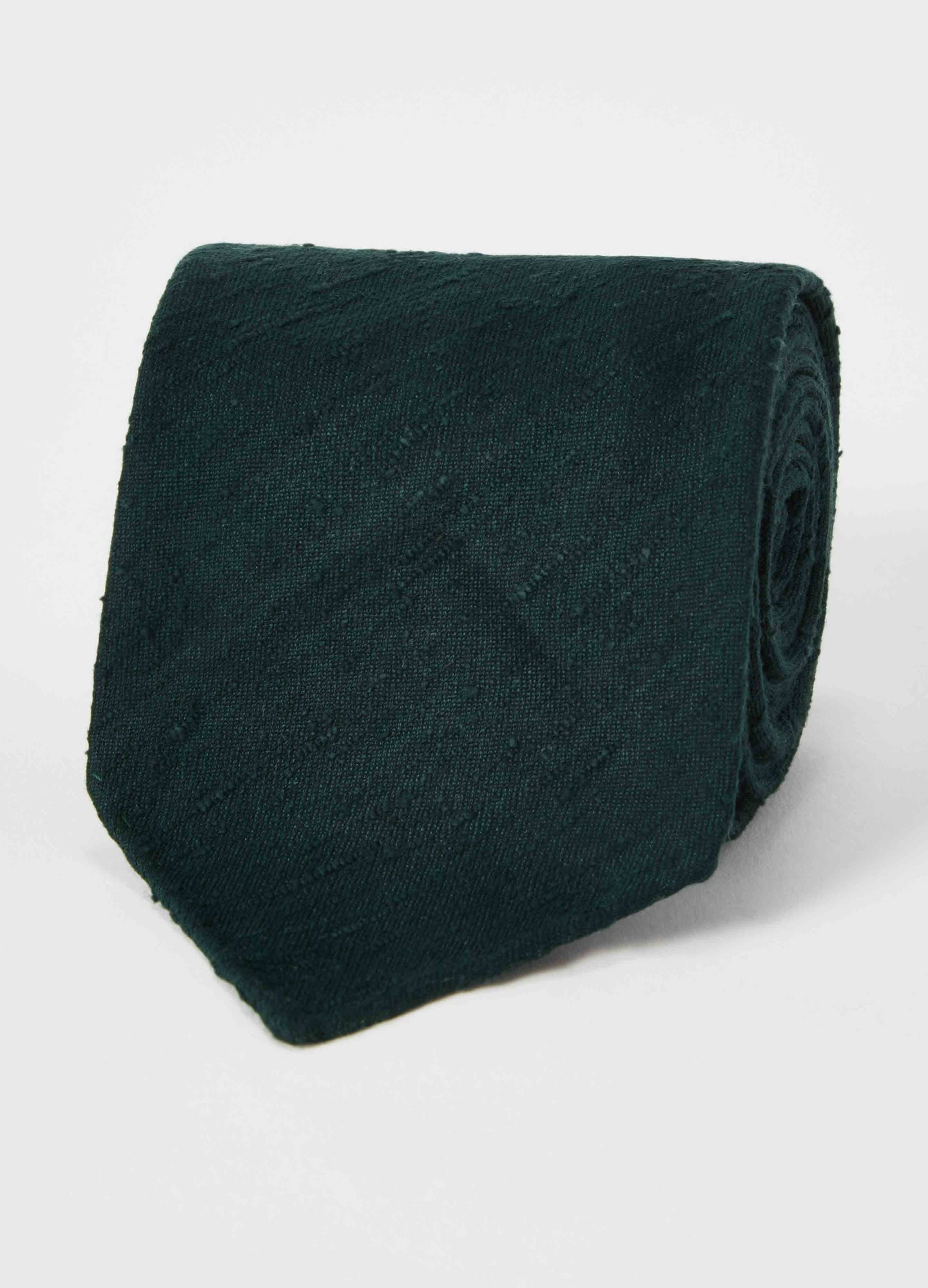 Shantung Tie - Bottle Green Berg & Berg