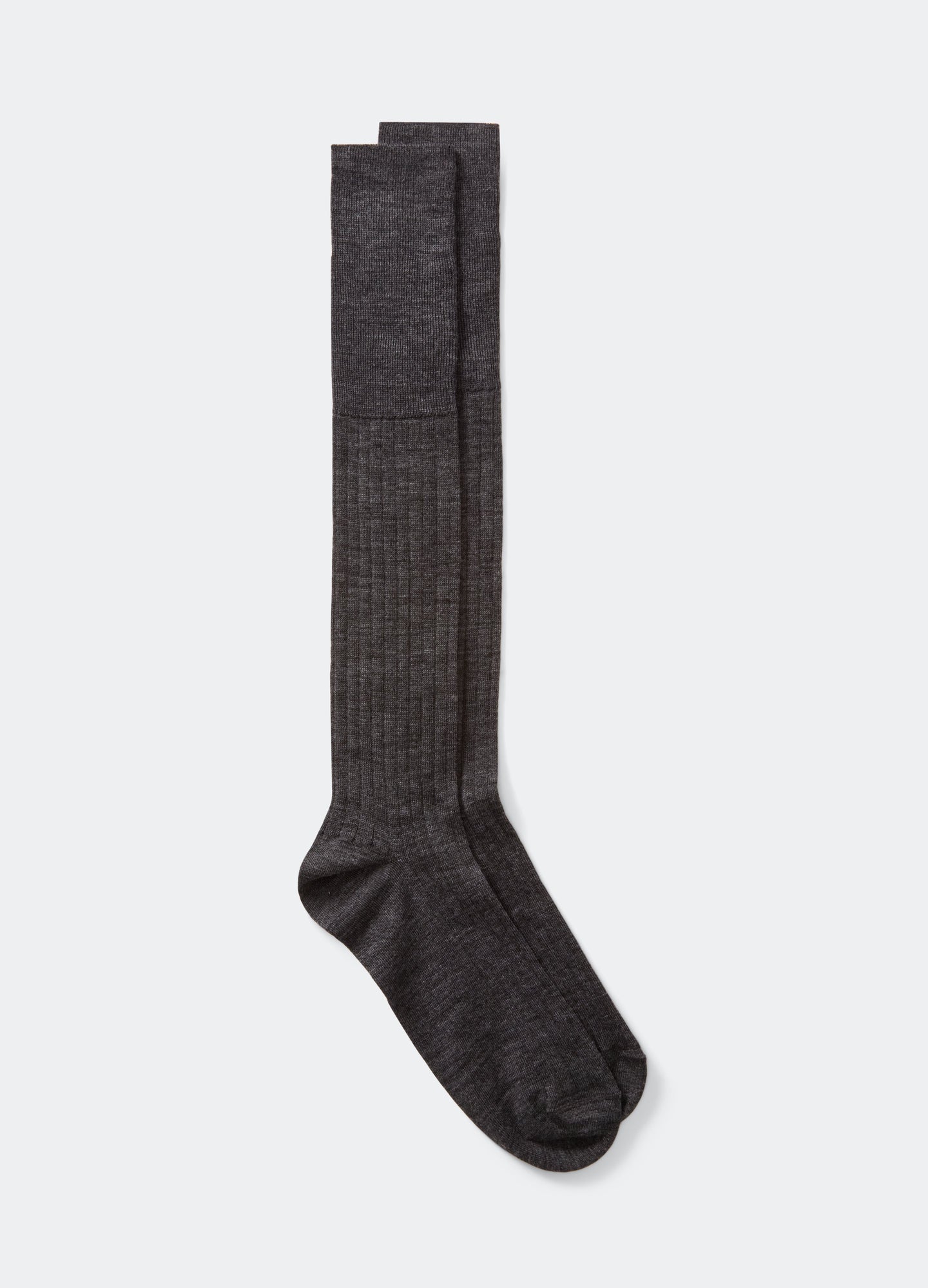Over the Calf Wool Socks - Mid Grey Berg & Berg
